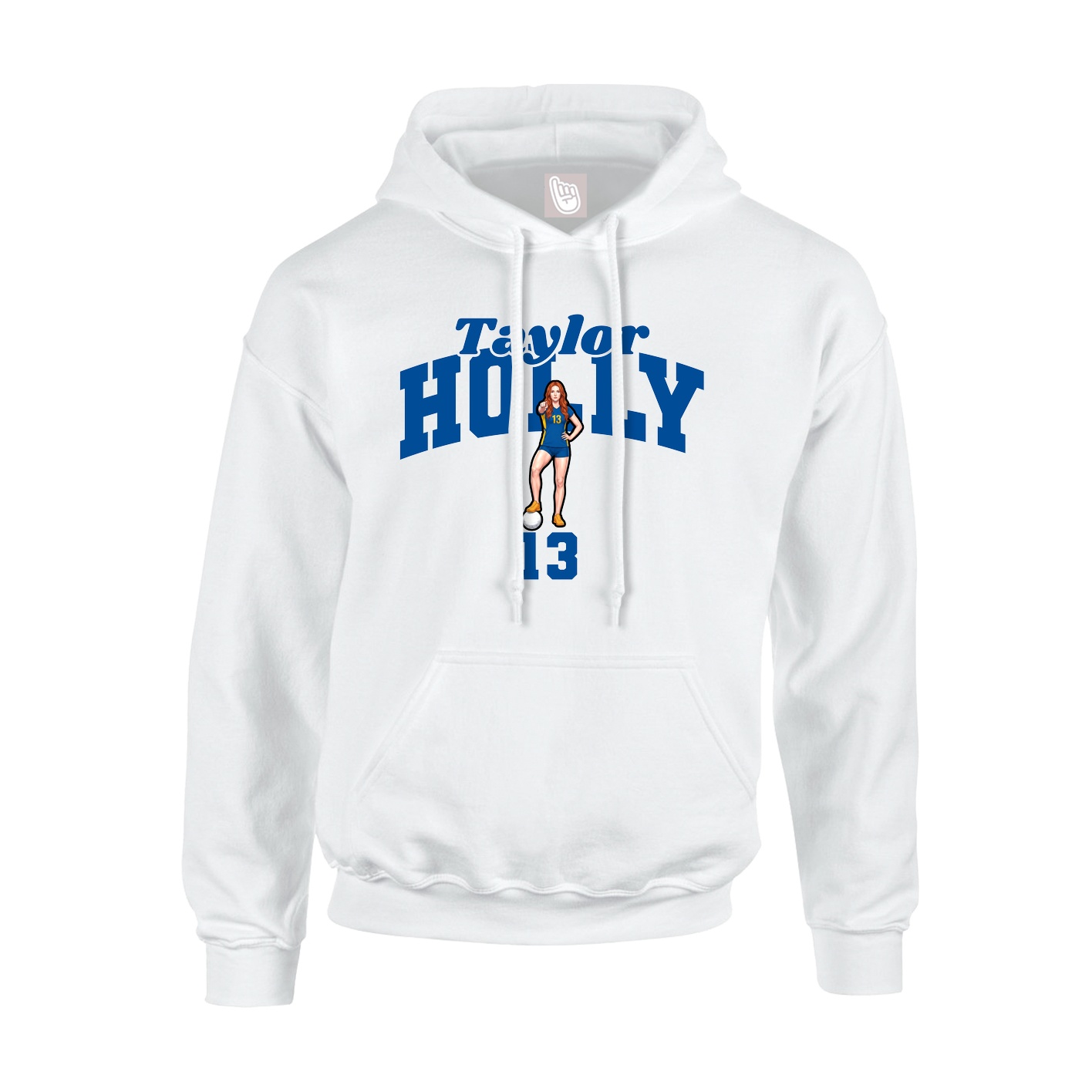 Youth Hoodie — Signature Arch in White