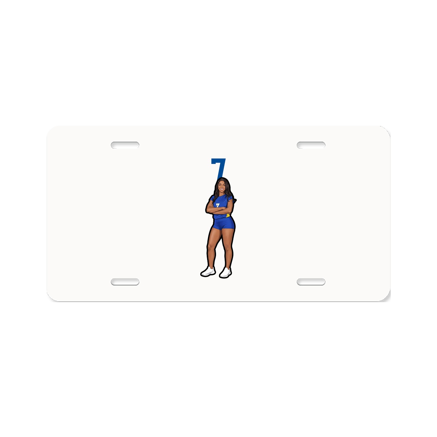 License Plate — Number Top in Classic