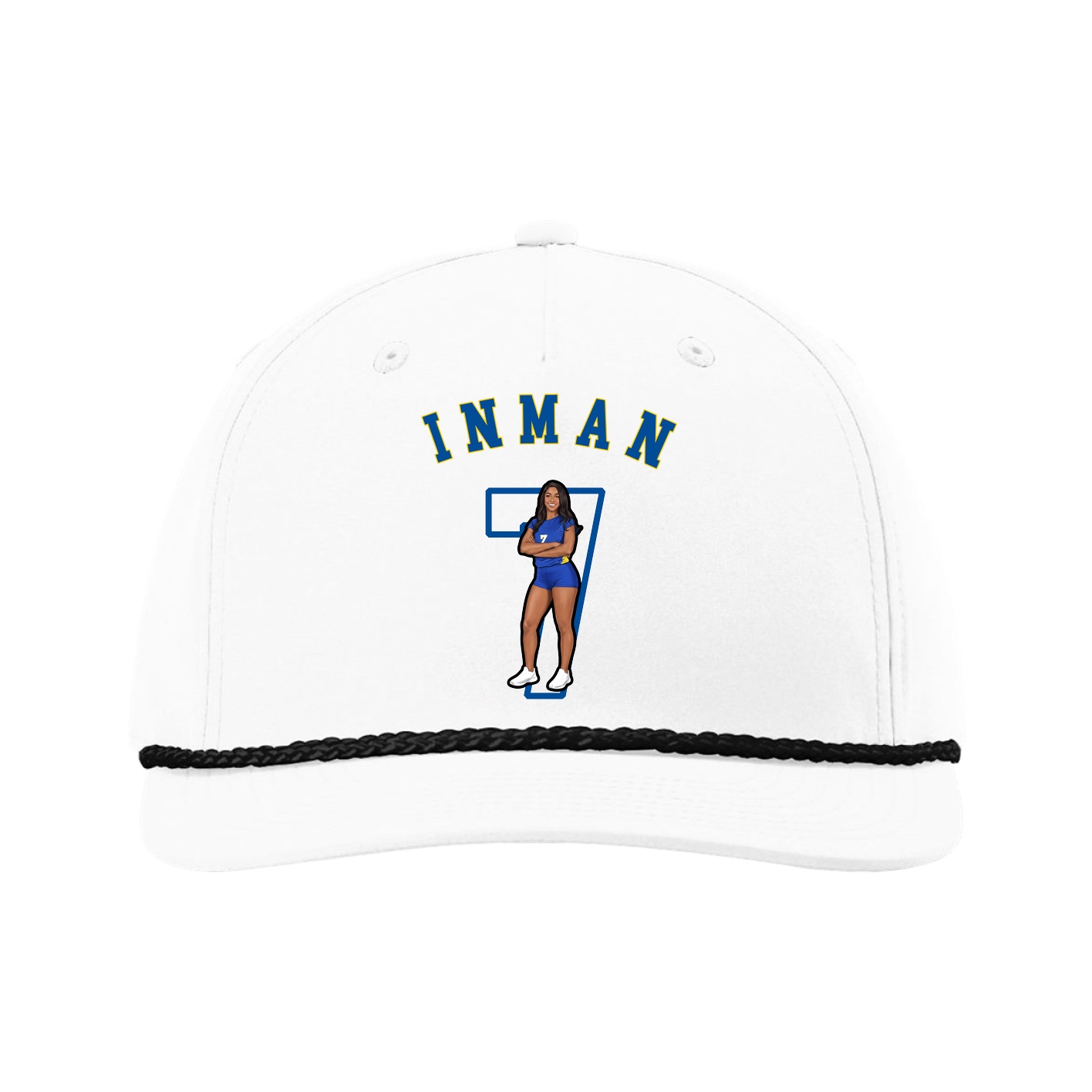 Five-Panel Classic Rope Cap — Shirsey Arch in White