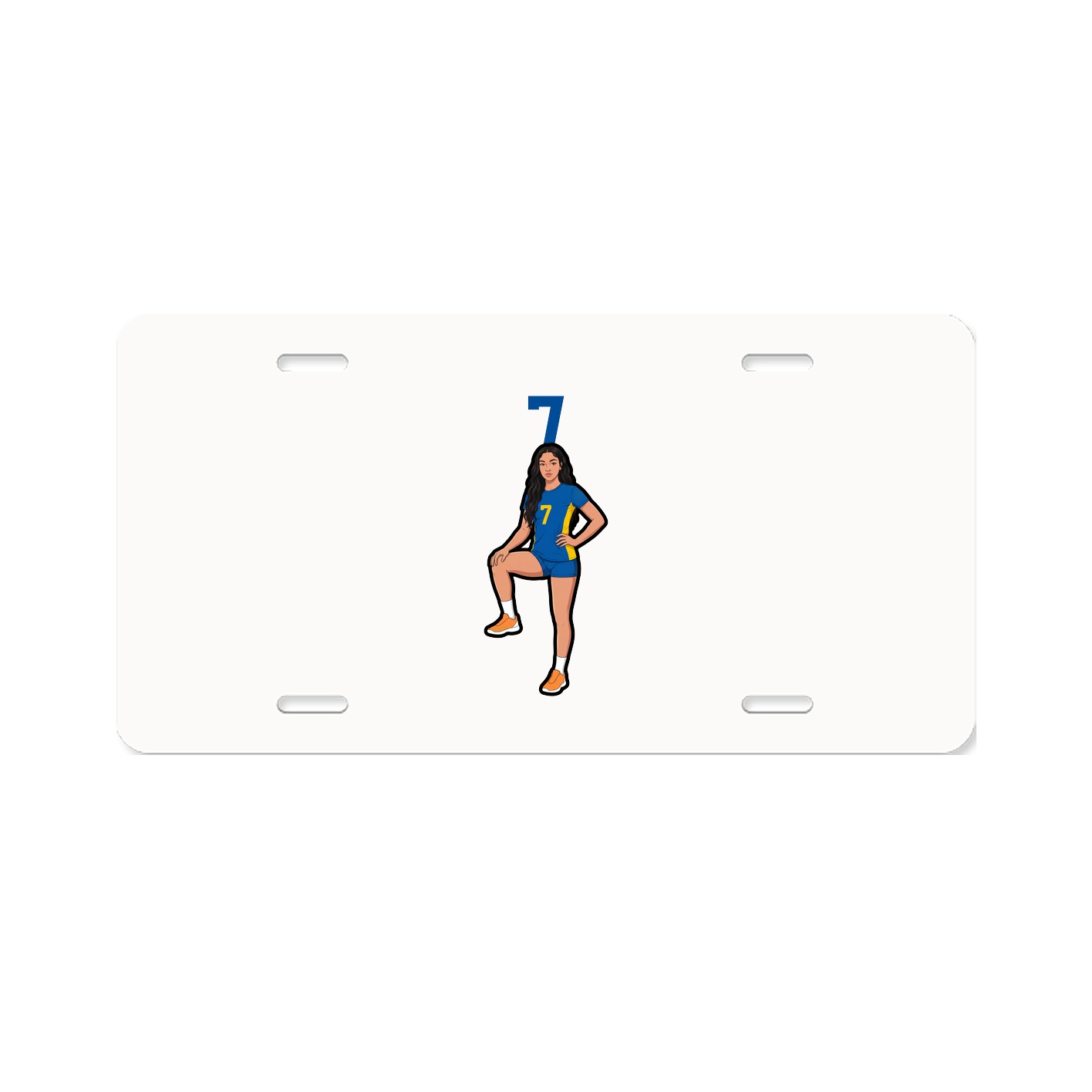 License Plate — Number Top in Classic
