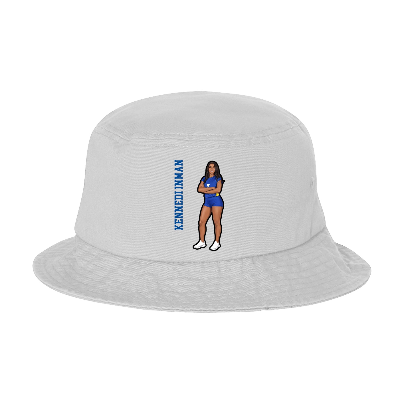 Bucket Cap — Name Vertical in White