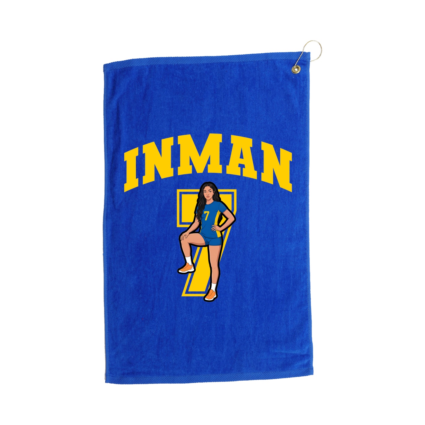 Golf Towel — Number in Royal