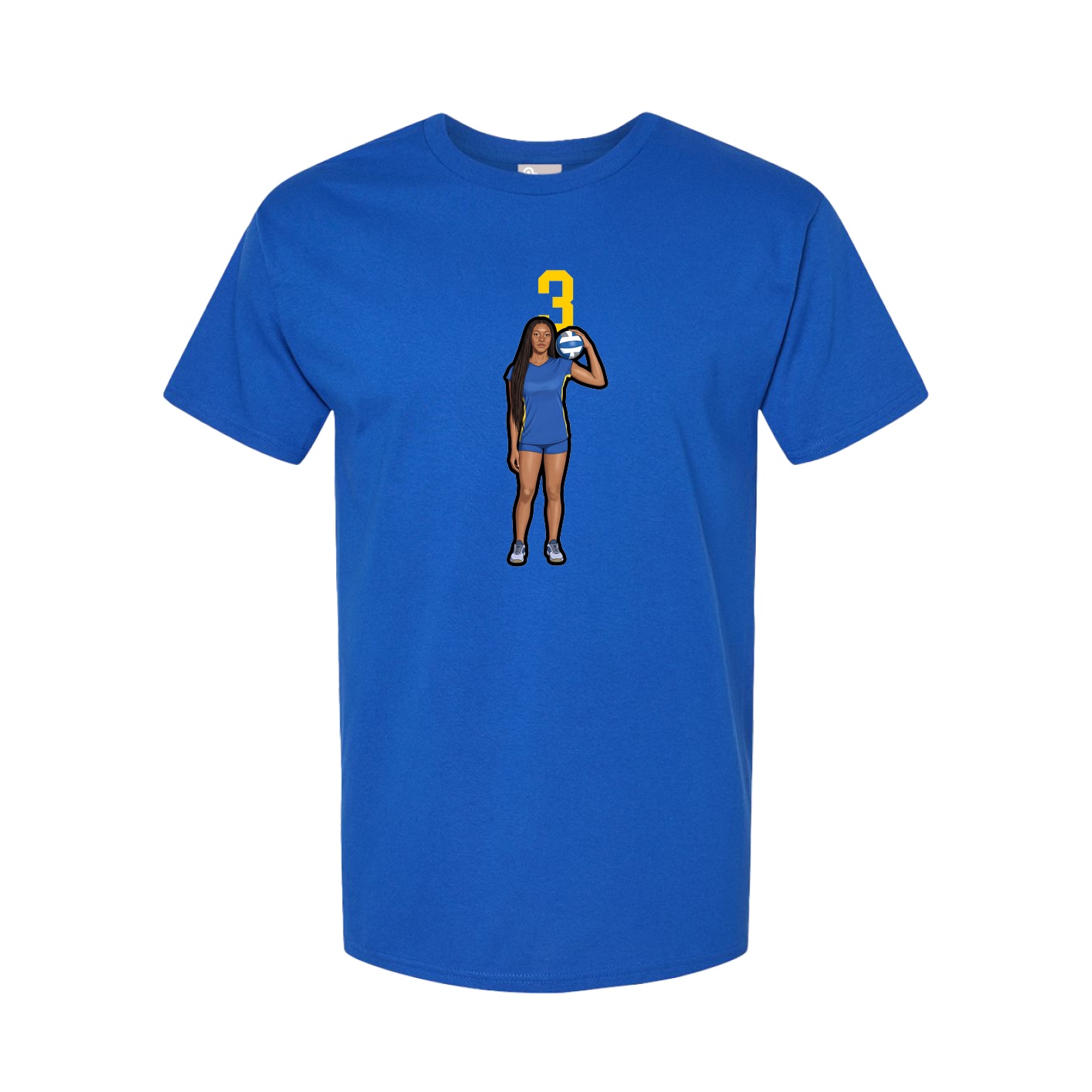 Youth Tee — Number Top in Royal