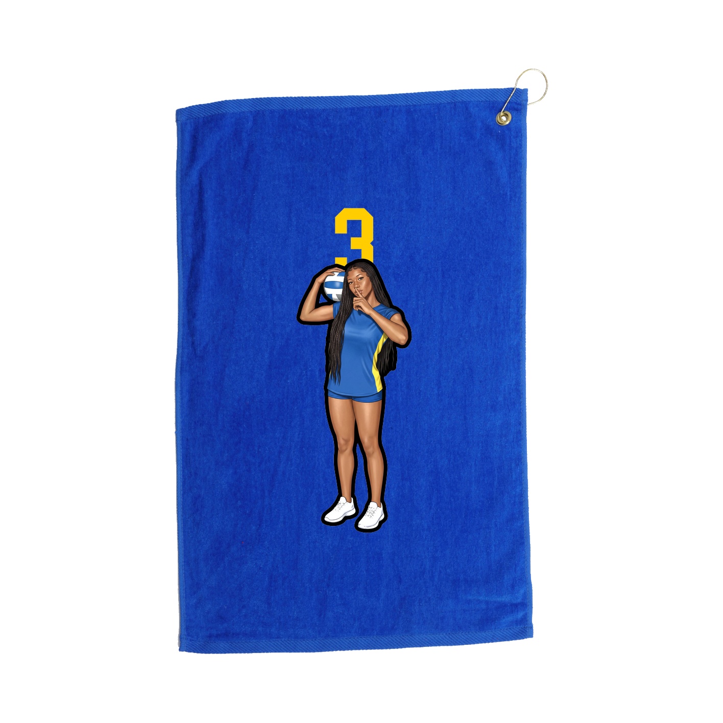 Golf Towel — Number Top in Royal