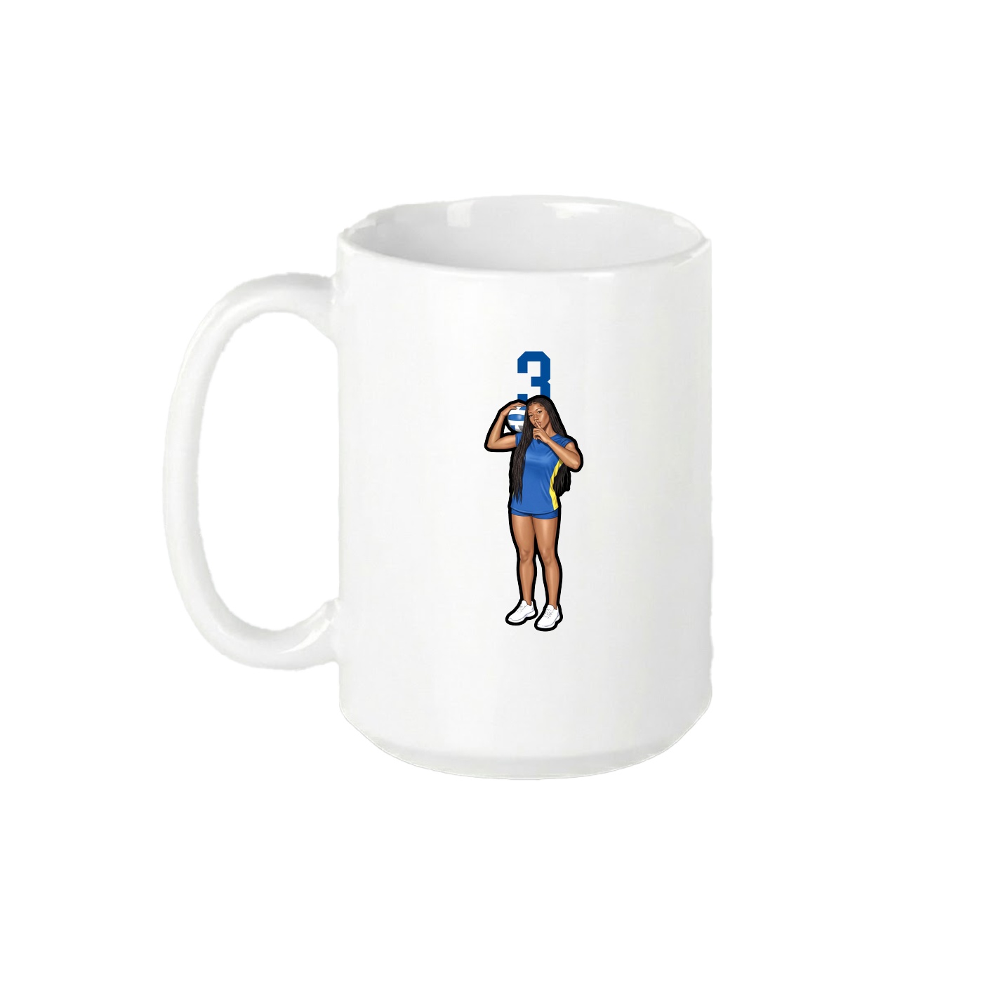15oz Coffee Mug — Number Top in White
