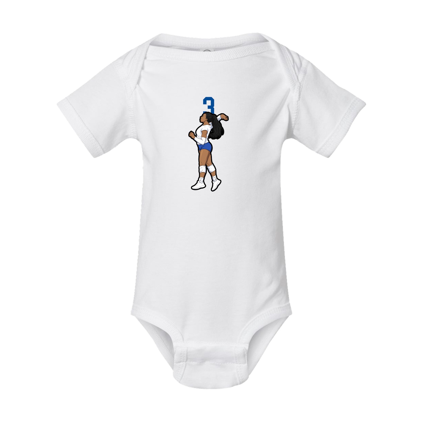 Baby Onesie — Number Top in White