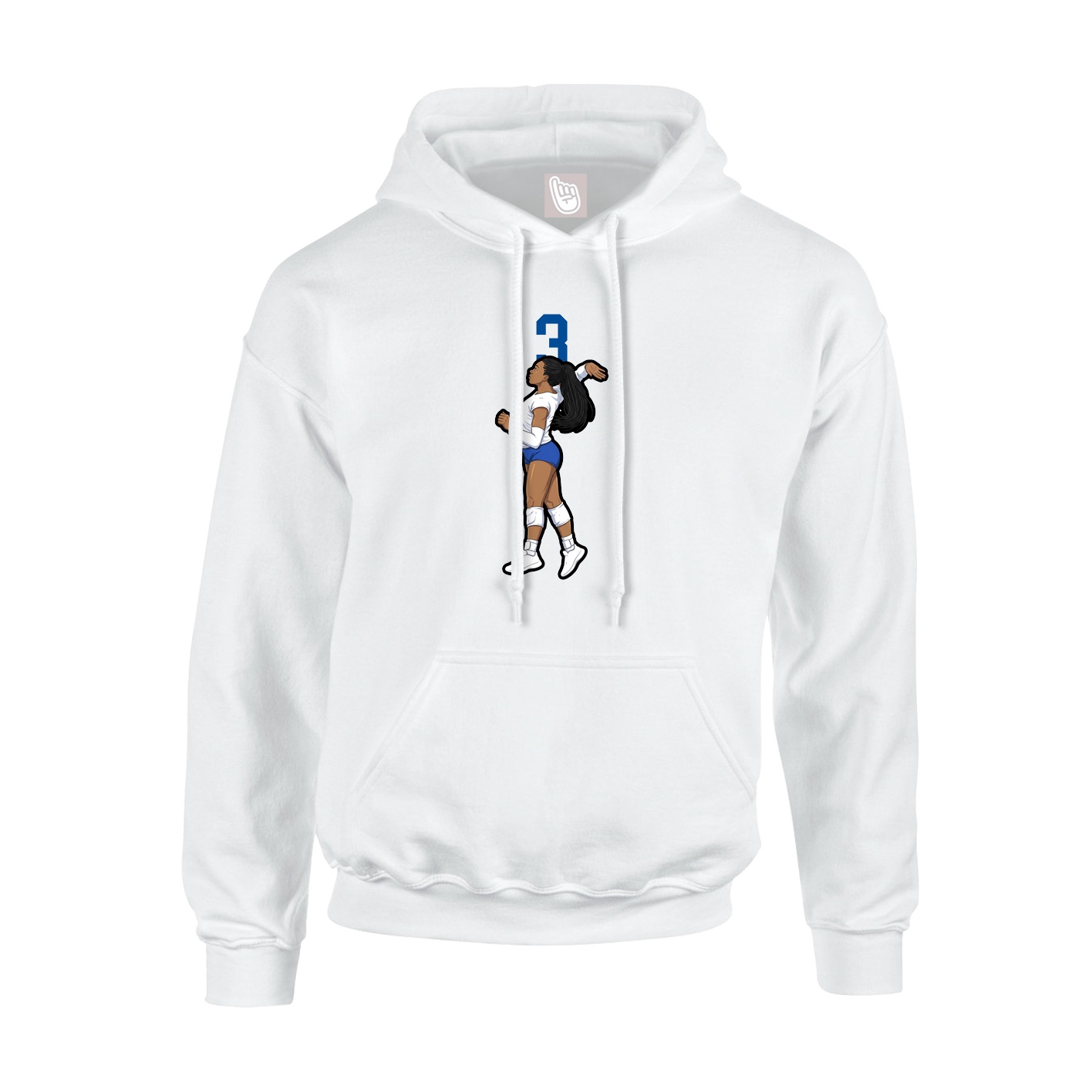 Hoodie — Number Top in White