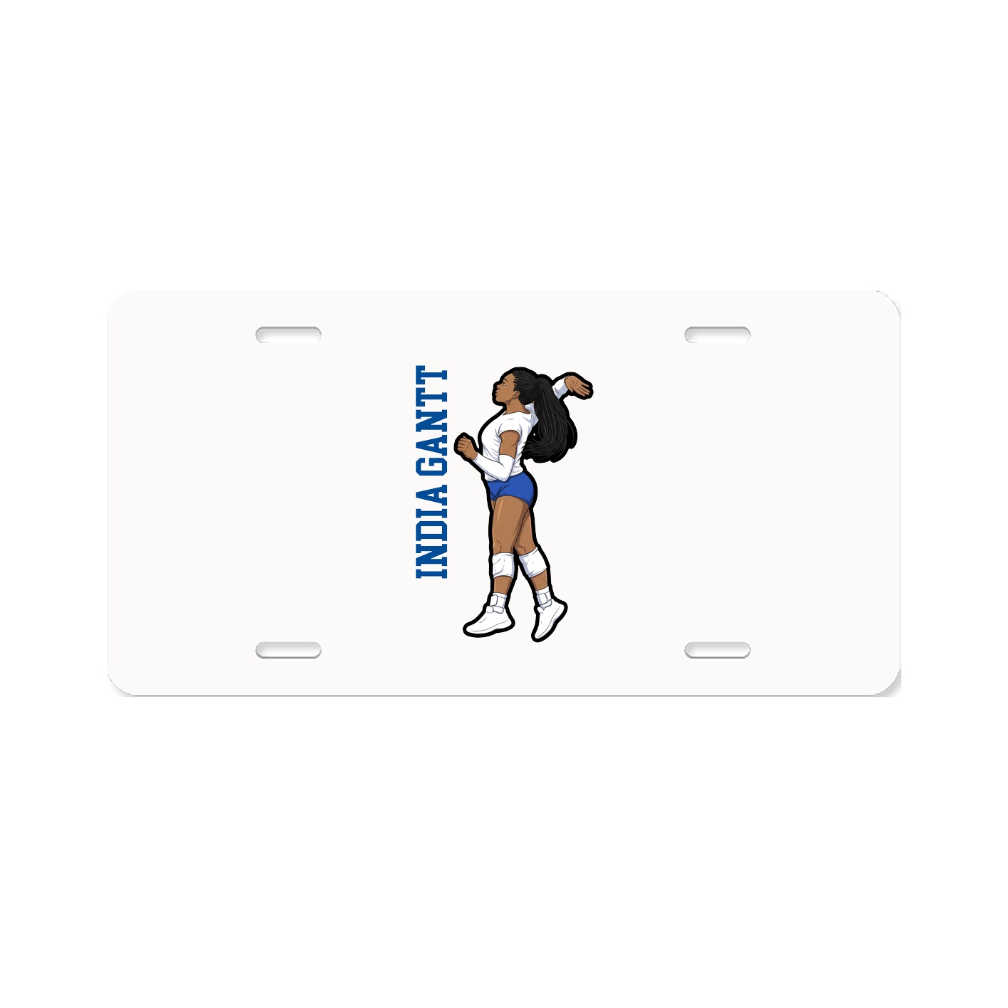License Plate — Name Vertical in Classic