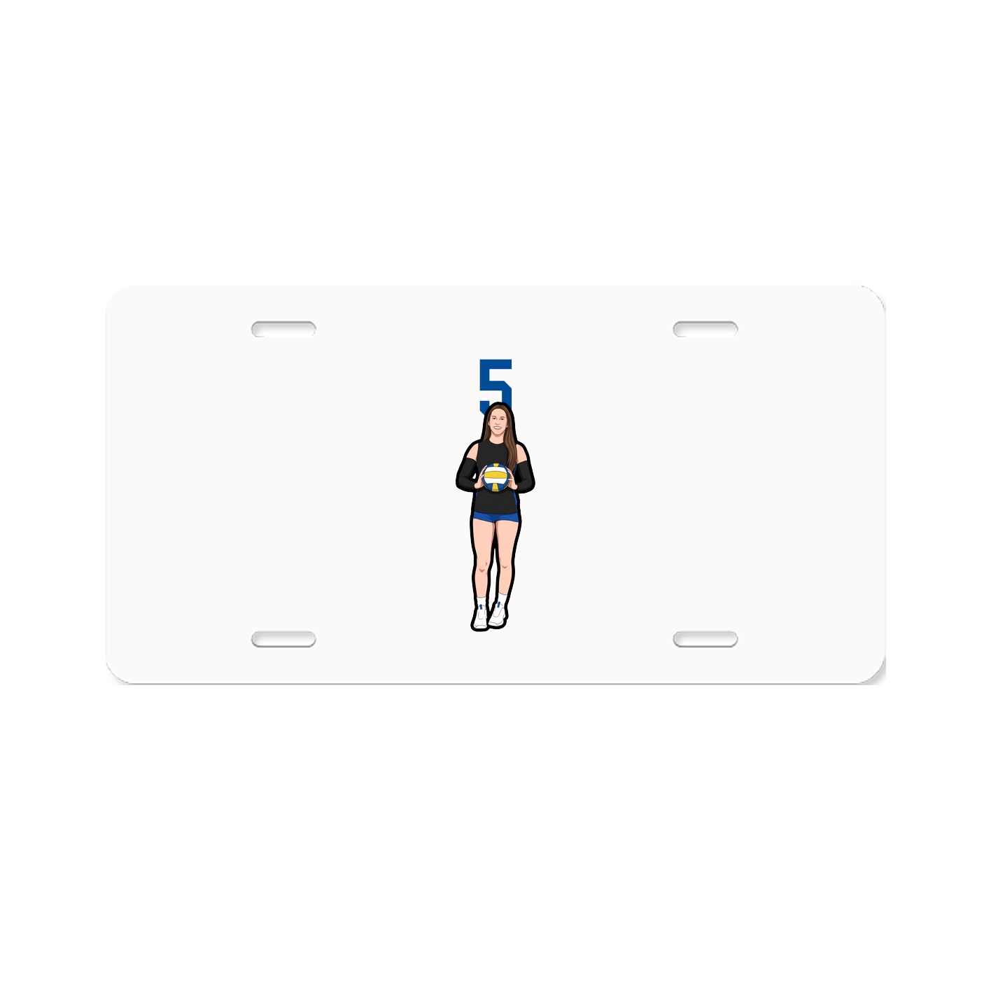 License Plate — Number Top in Classic