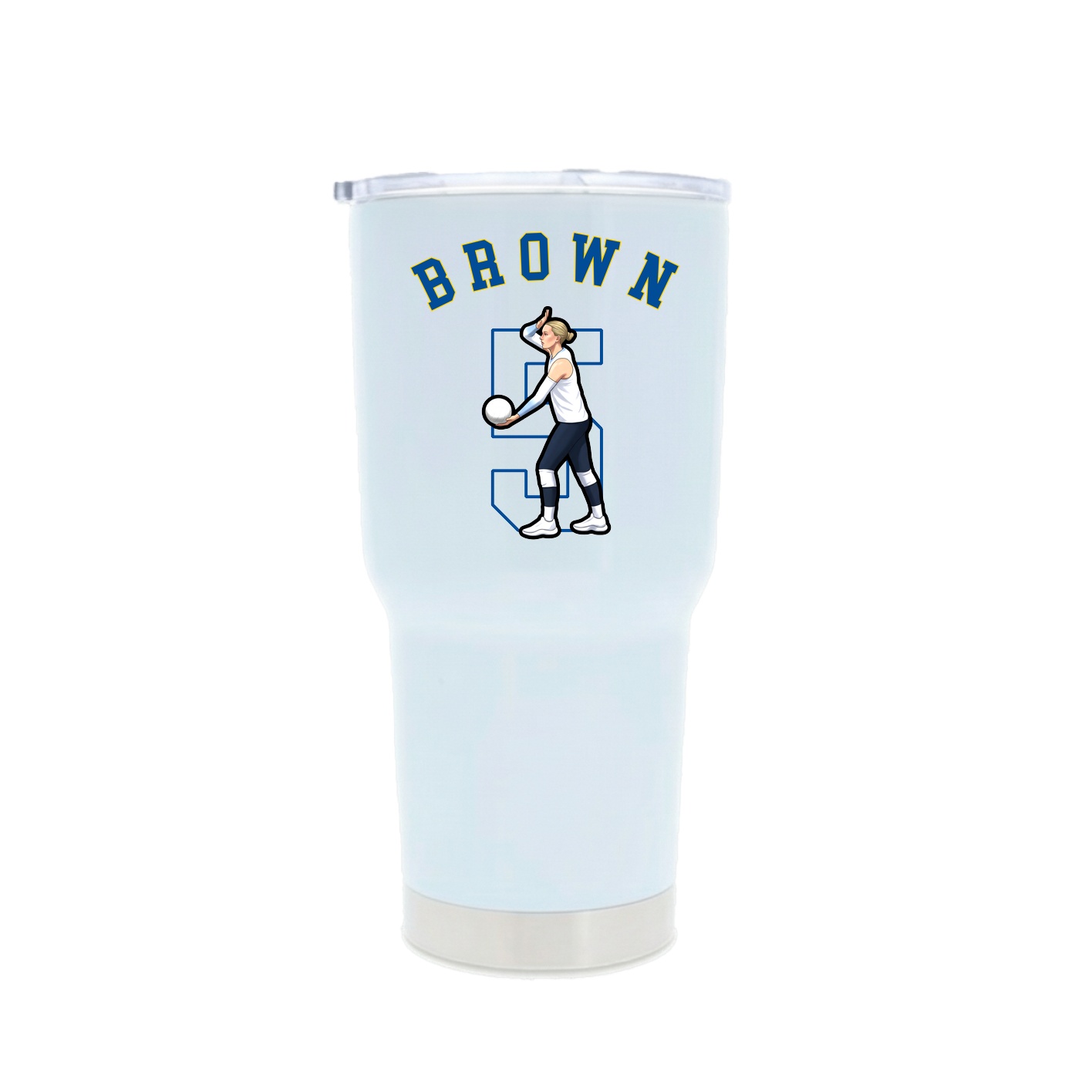 30oz Stainless Steel Tumbler — Shirsey Arch in White