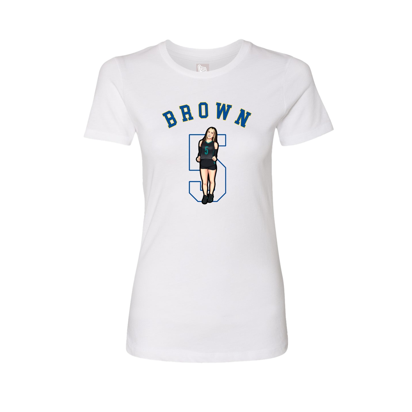 Fitted Women's Tee — Shirsey Arch in White