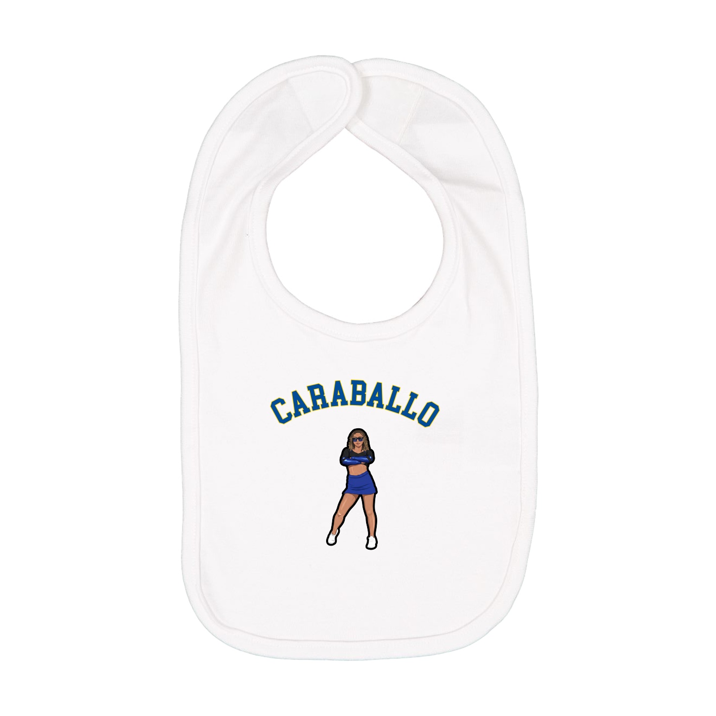 Infant Bib — Shirsey Arch in White