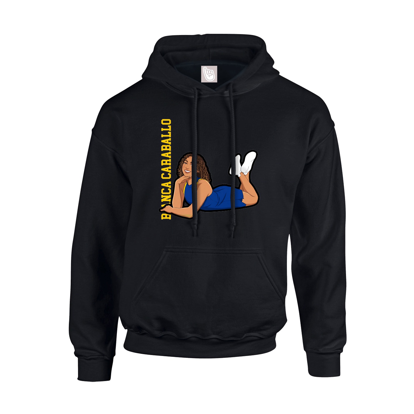 Hoodie — Name Vertical in Black