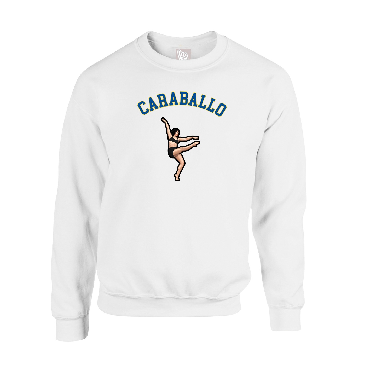 Fleece Crew — Shirsey Arch in White
