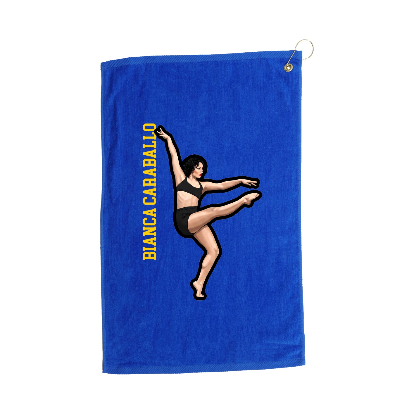 Golf Towel — Name Vertical in Royal