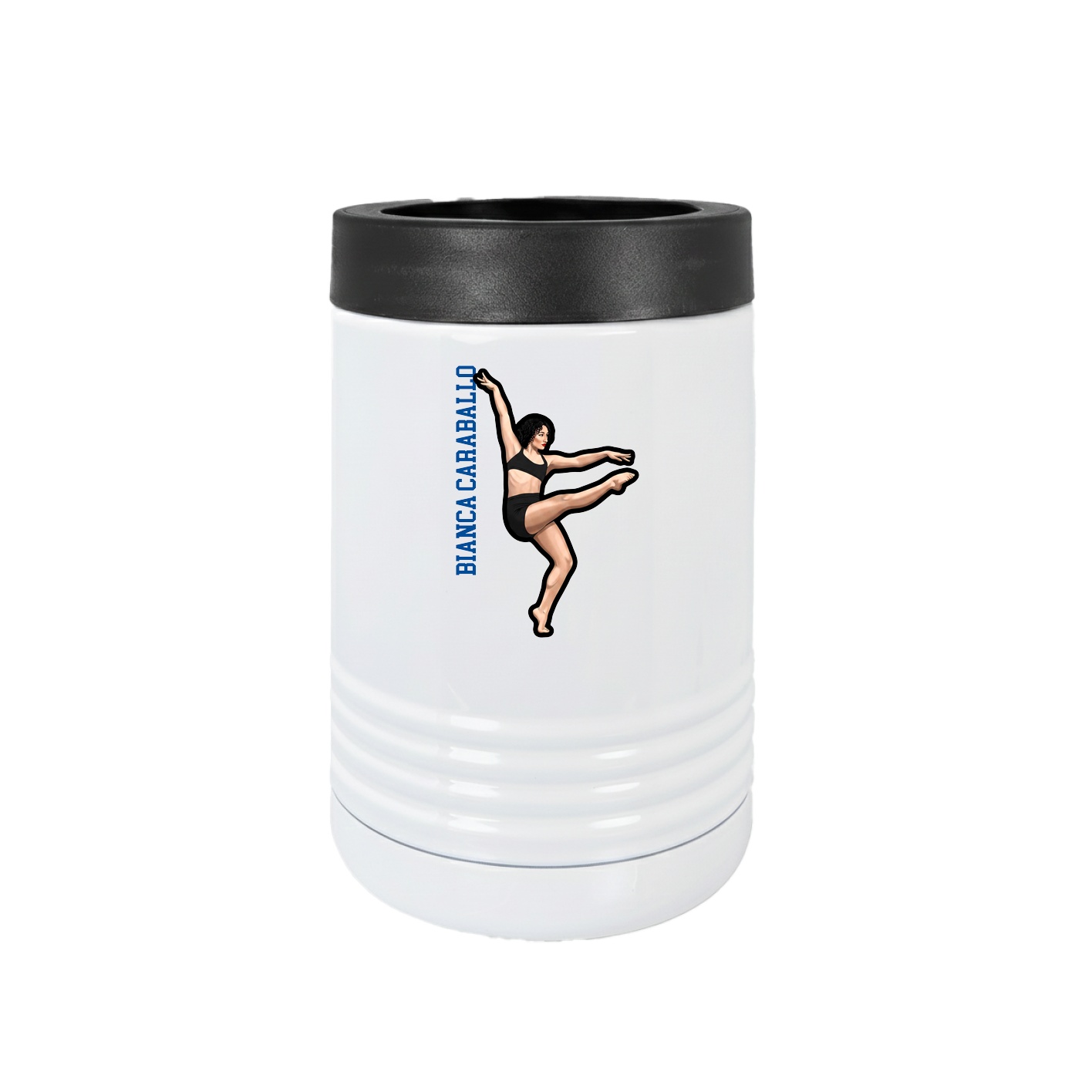 Beverage Holder — Name Vertical in White