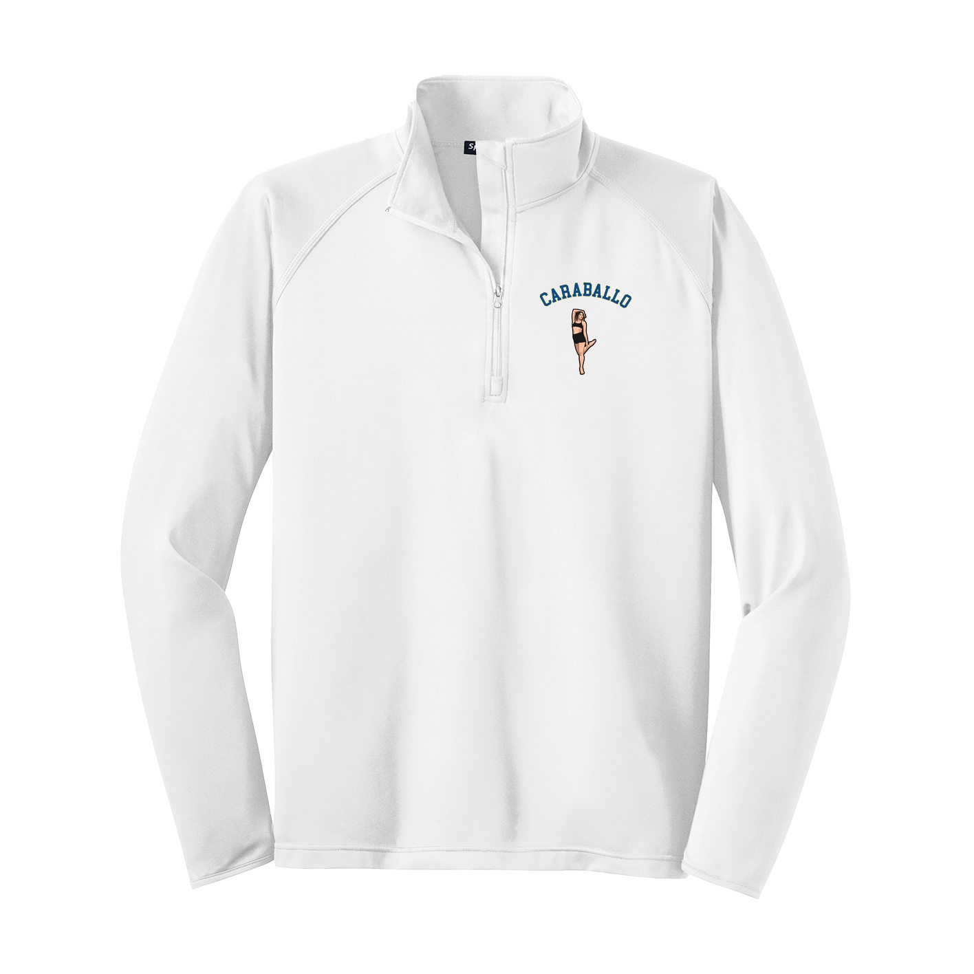 Q-Zip Pullover — Shirsey Arch in White