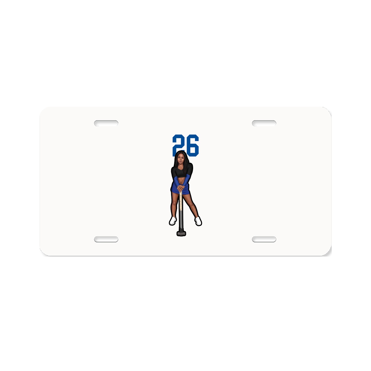 License Plate — Number Top in Classic