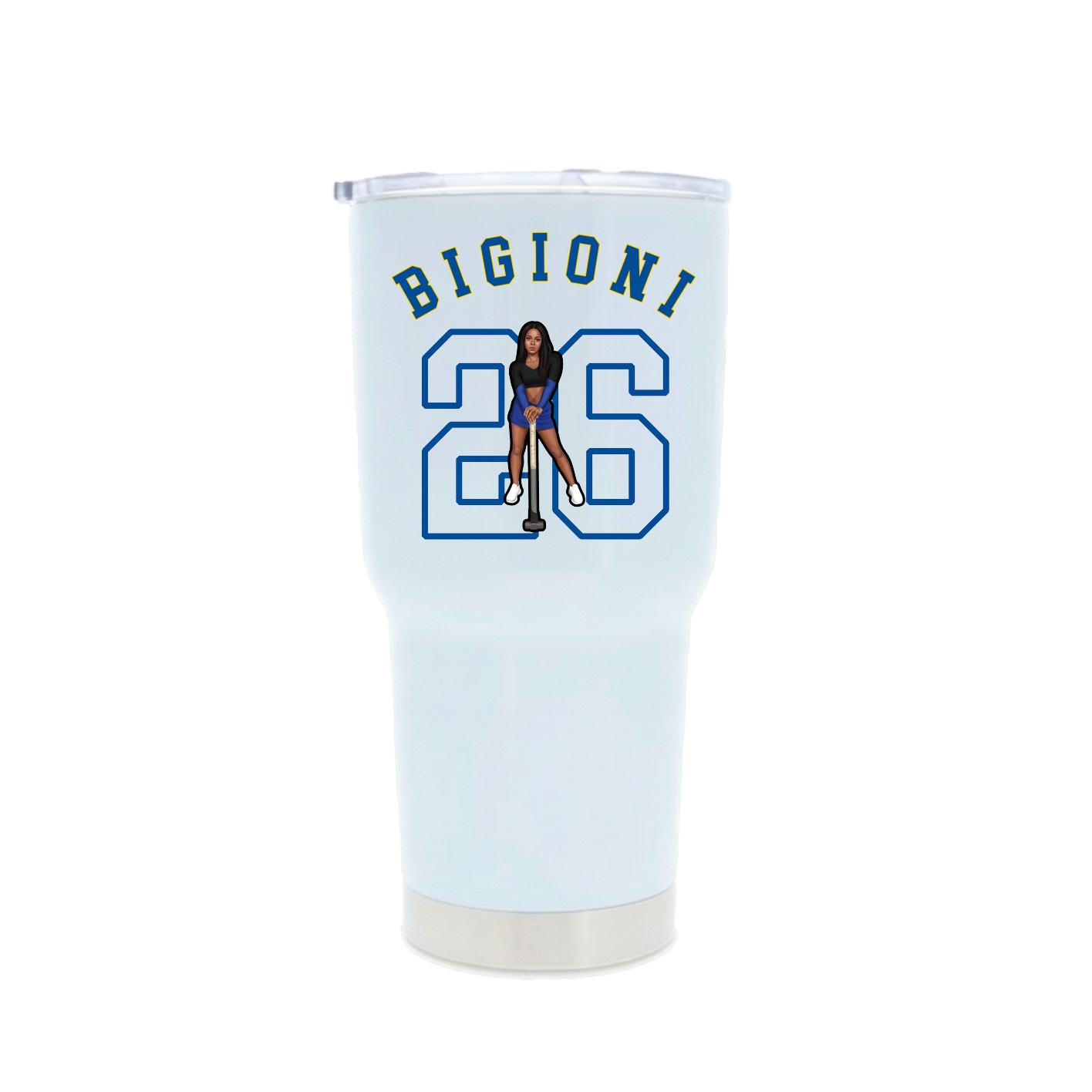 30oz Stainless Steel Tumbler — Shirsey Arch in White
