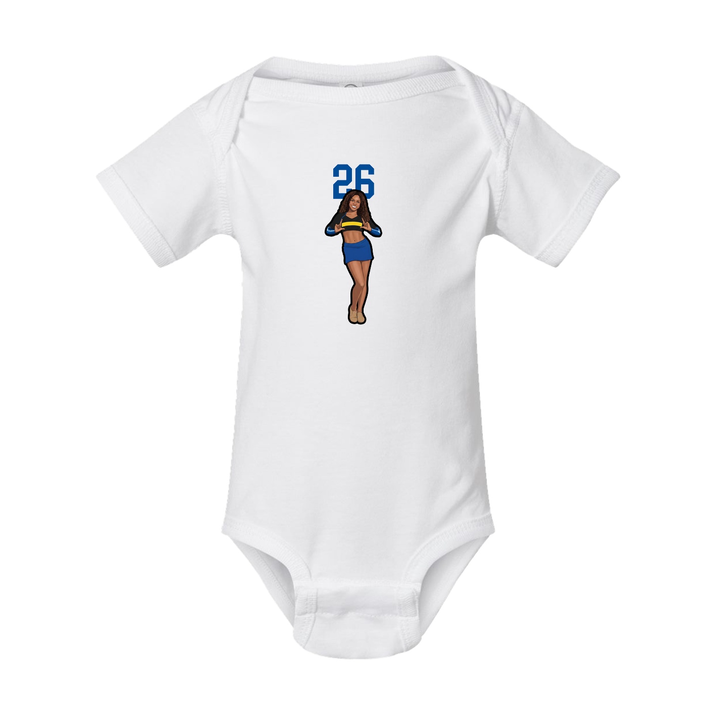Baby Onesie — Number Top in White