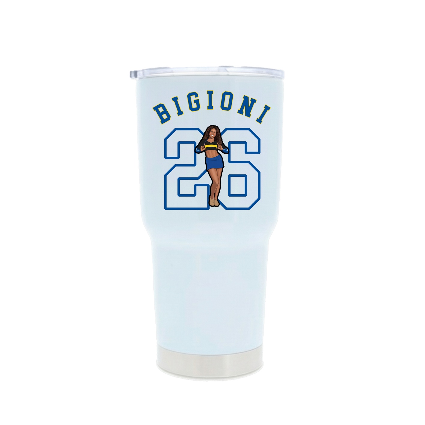 30oz Stainless Steel Tumbler — Shirsey Arch in White