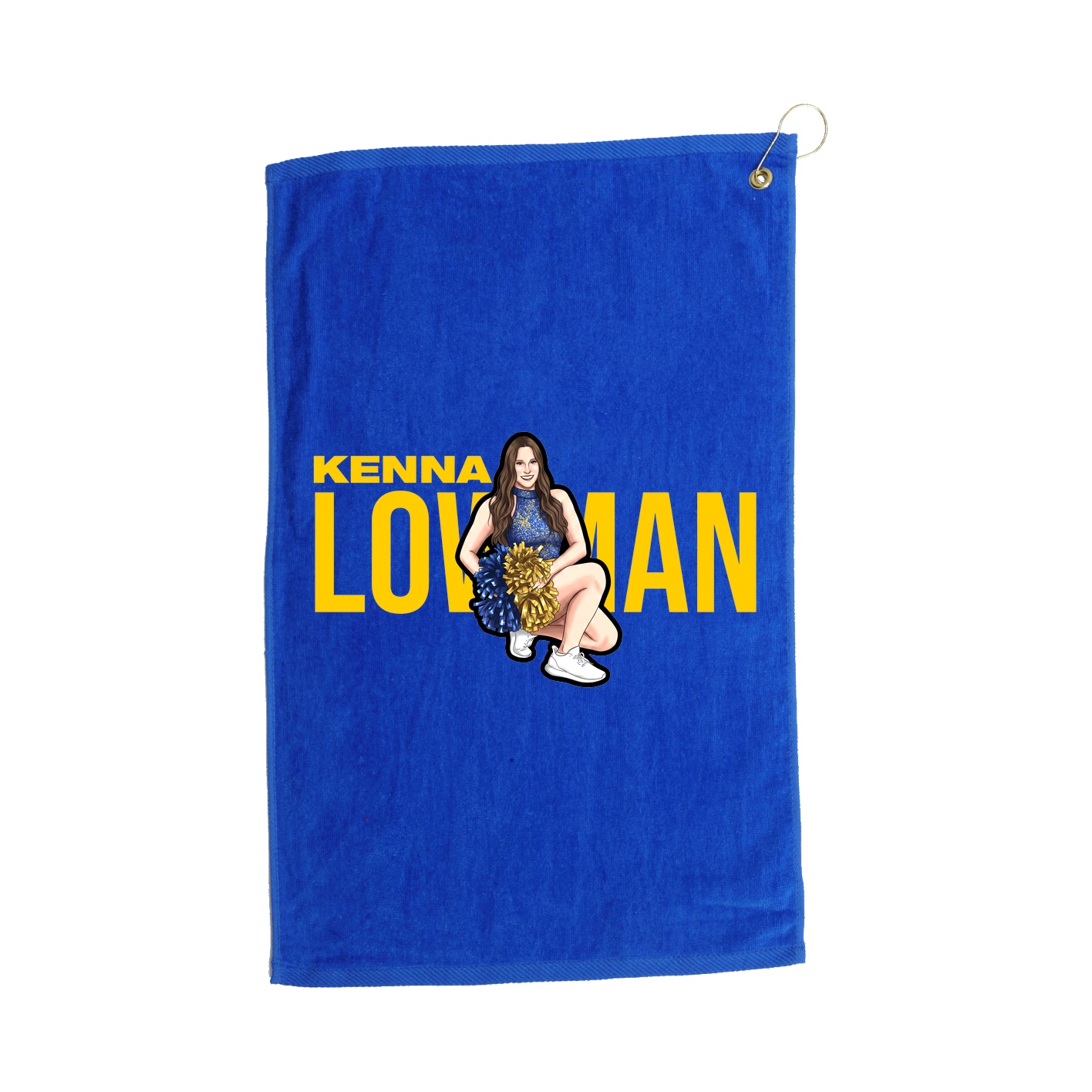 Golf Towel — Player Name in Royal