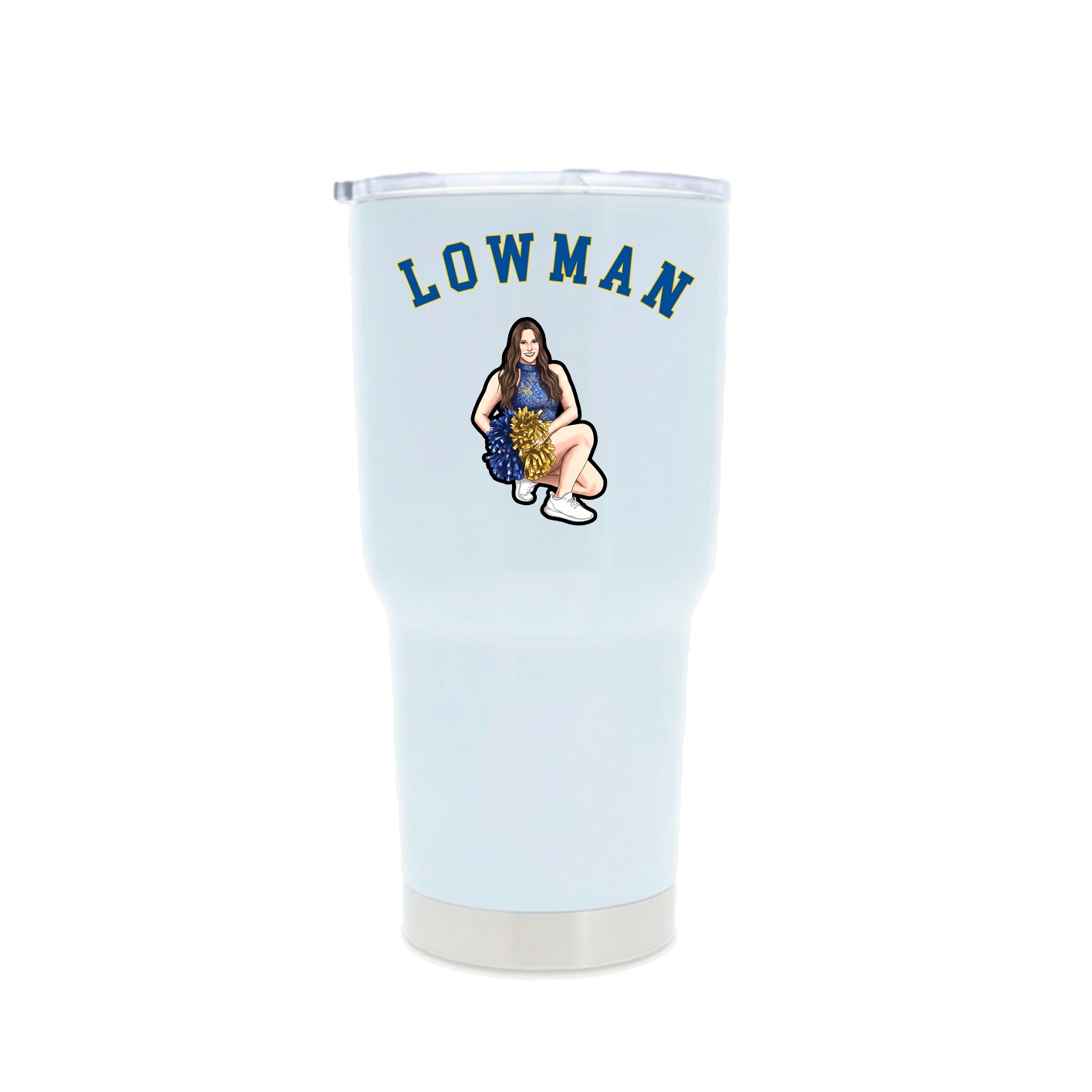 30oz Stainless Steel Tumbler — Shirsey Arch in White