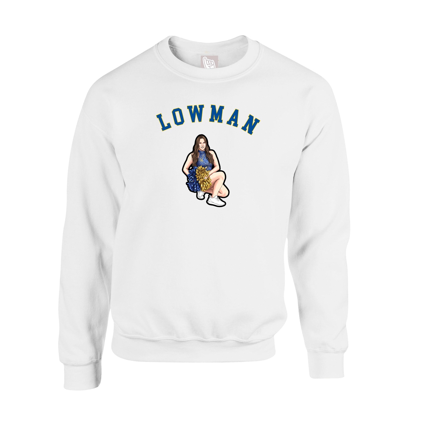 Fleece Crew — Shirsey Arch in White