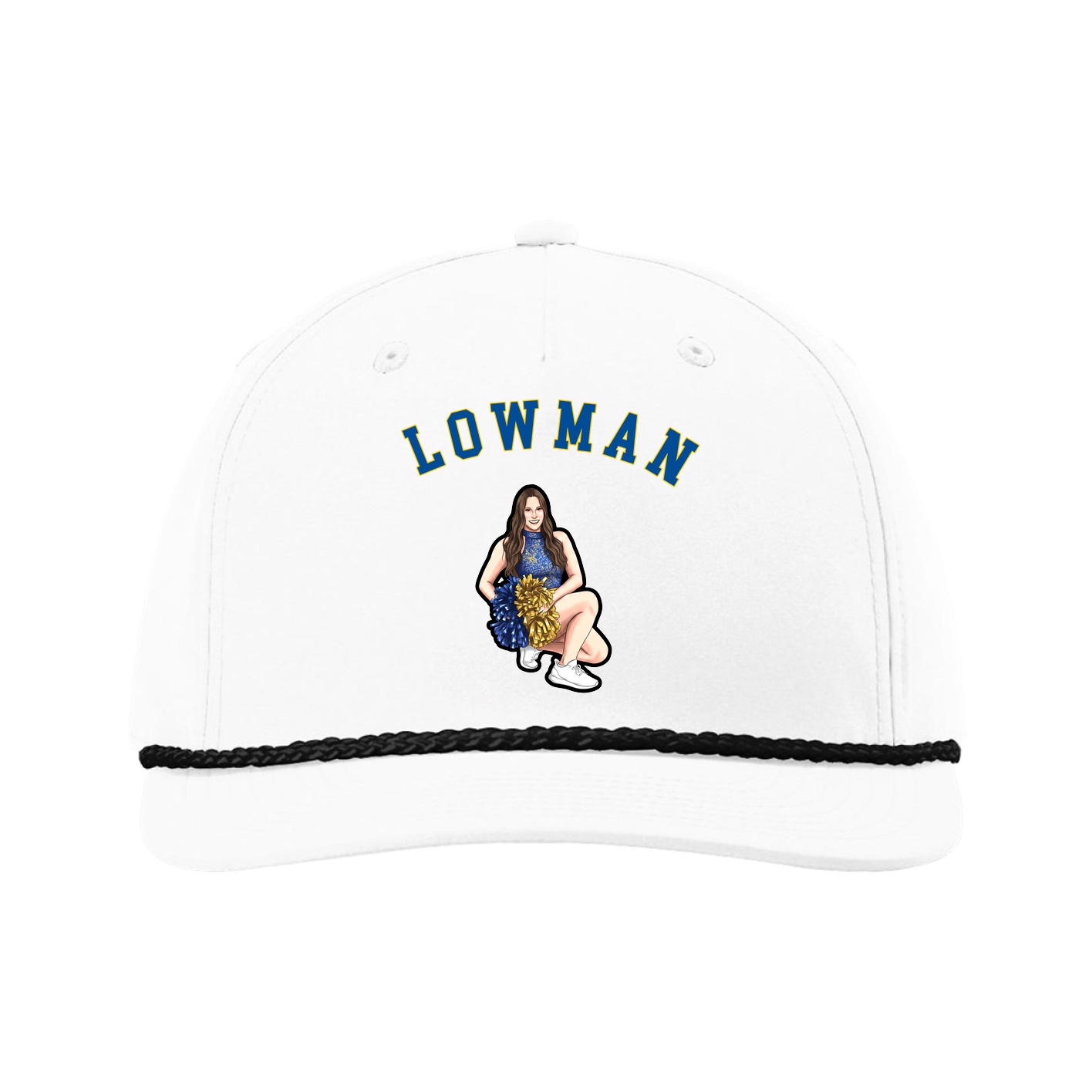 Five-Panel Classic Rope Cap — Shirsey Arch in White