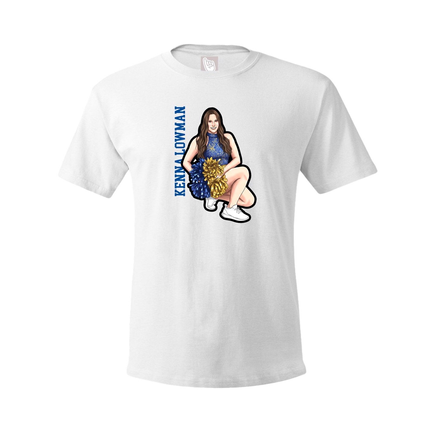Youth Tee — Name Vertical in White