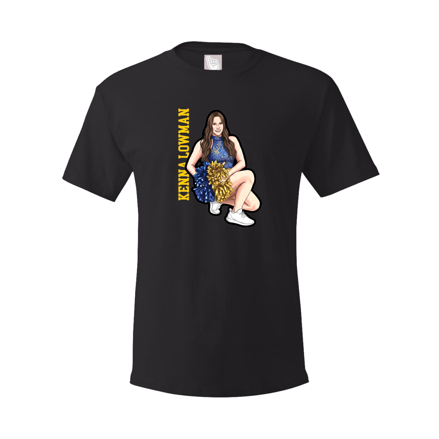 Youth Tee — Name Vertical in Black