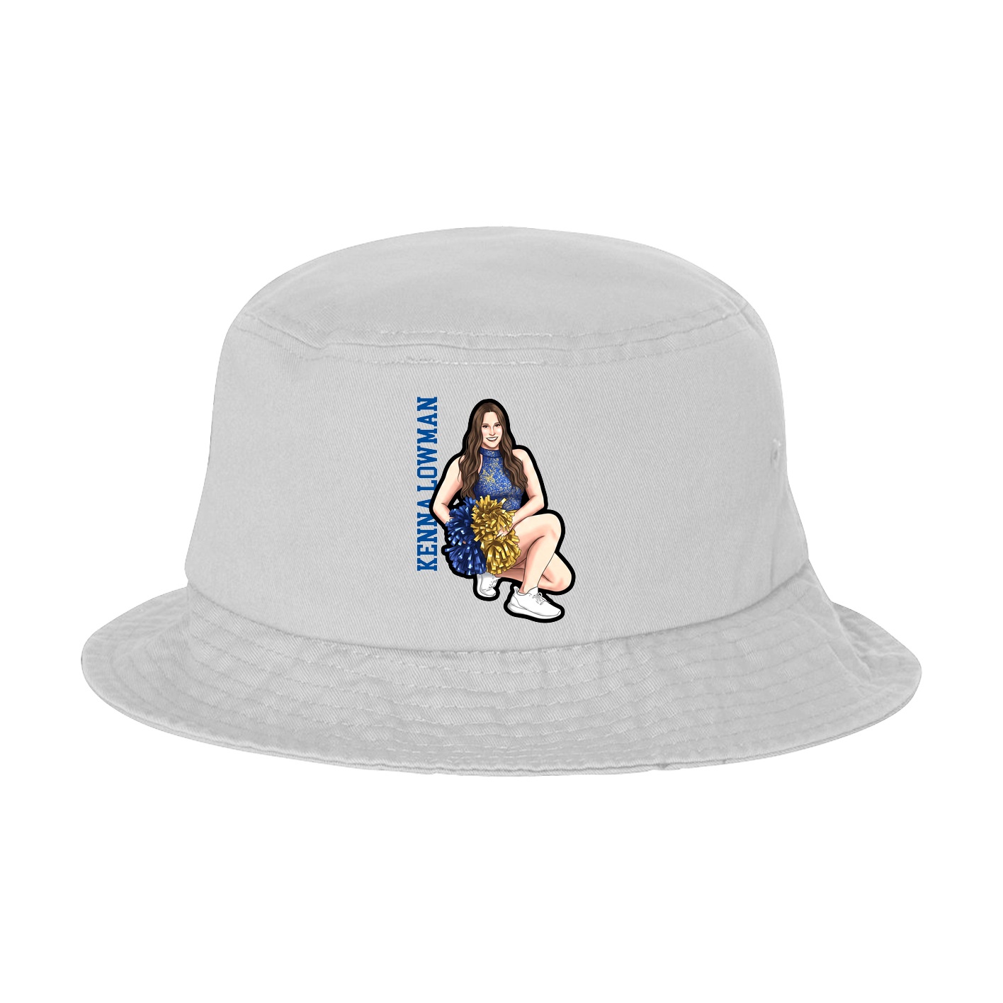 Bucket Cap — Name Vertical in White