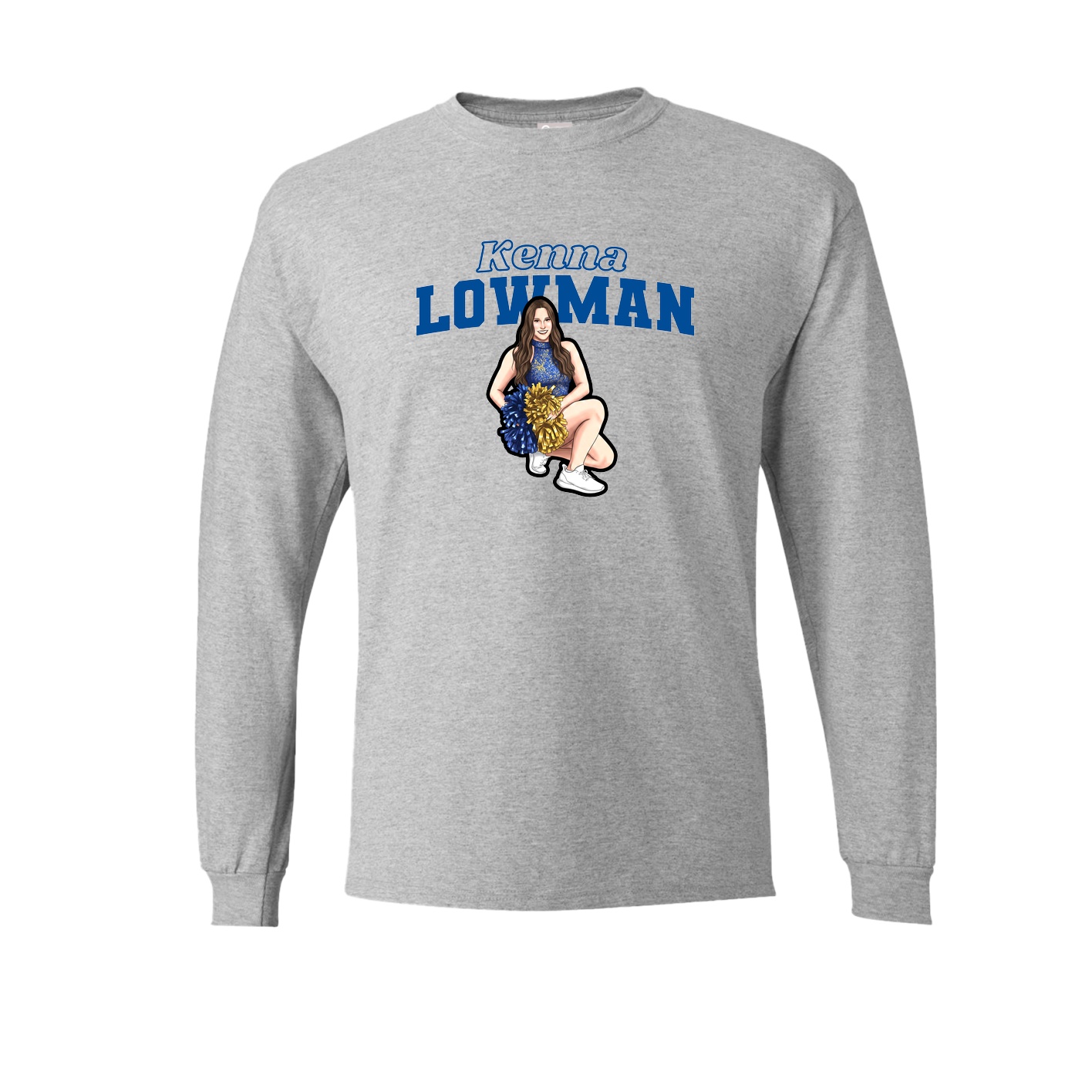 Long Sleeve Tee — Name Arch in Grey