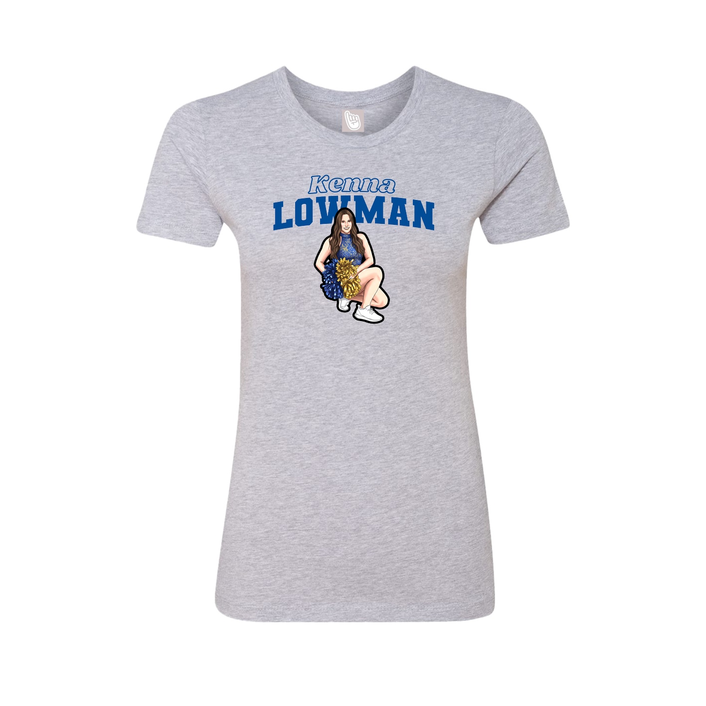 Womens Tee — Name Arch in Grey