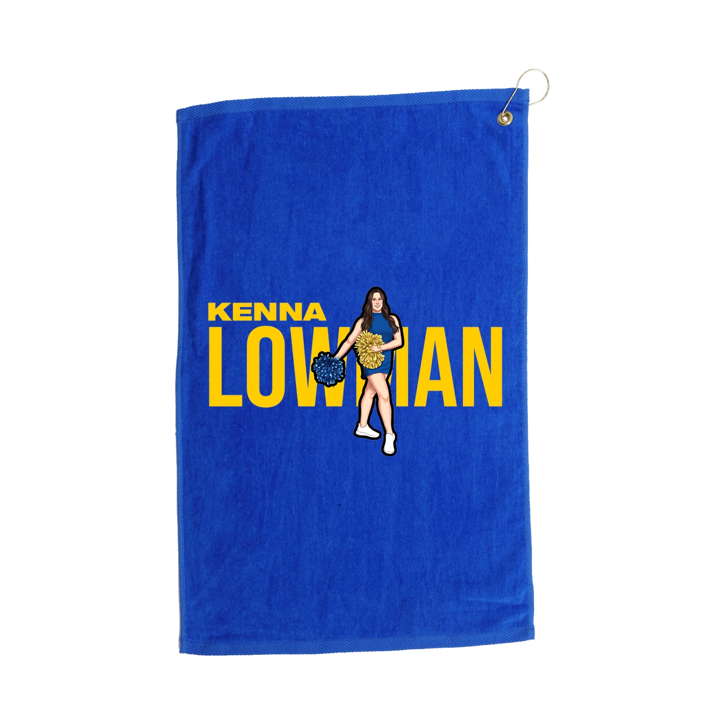 Golf Towel — Player Name in Royal