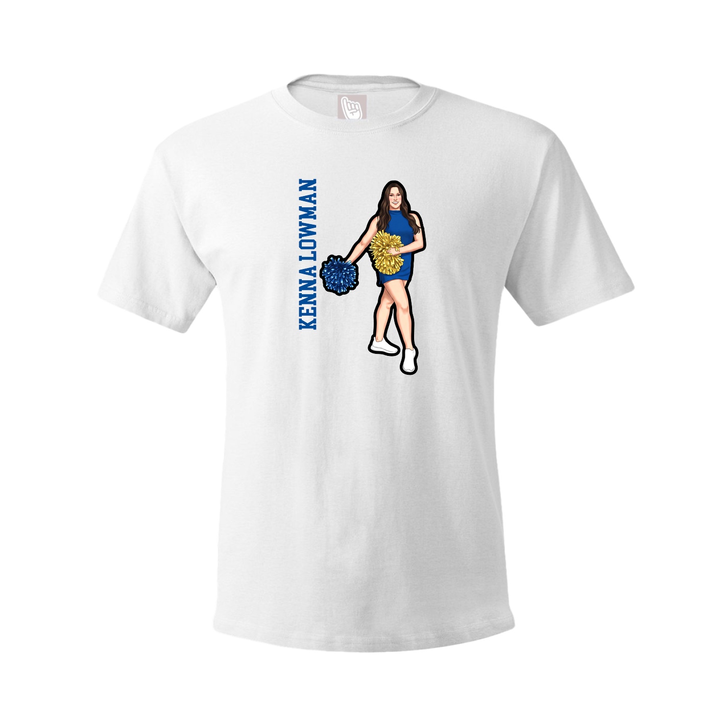 Tee — Name Vertical in White