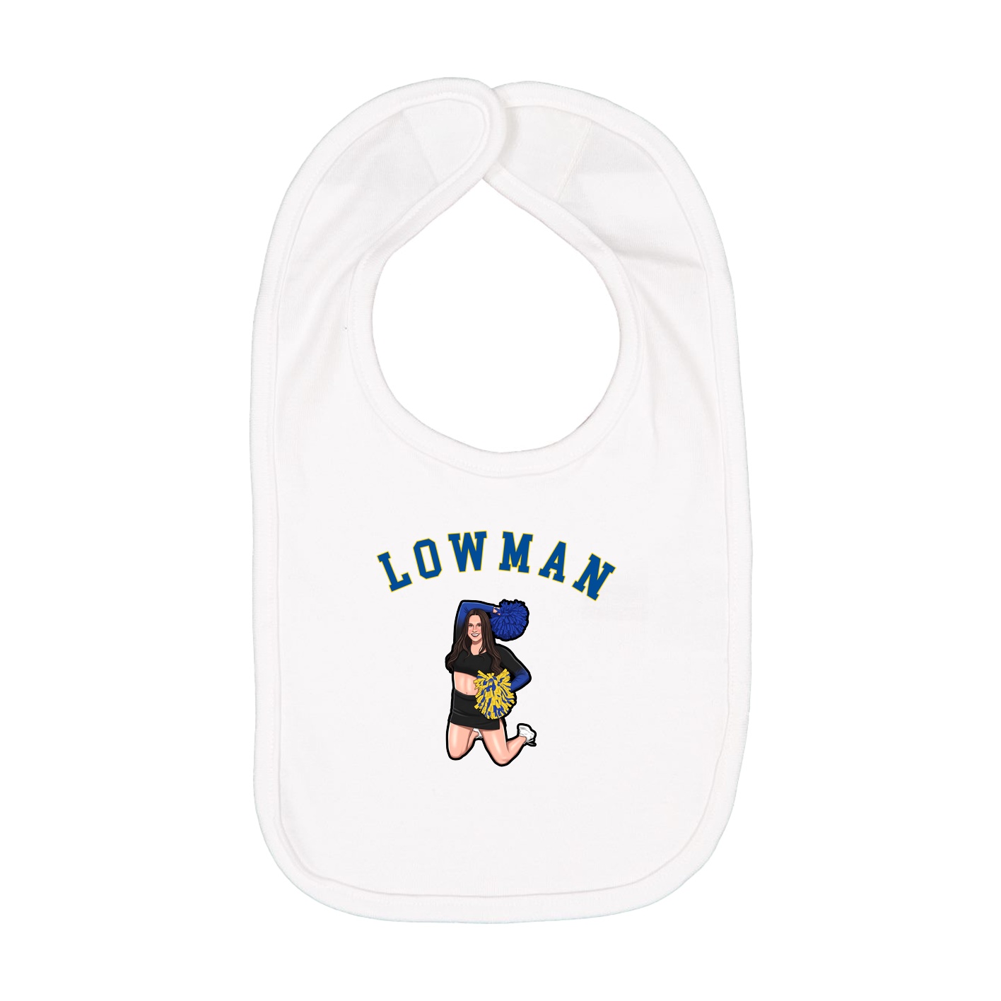 Infant Bib — Shirsey Arch in White