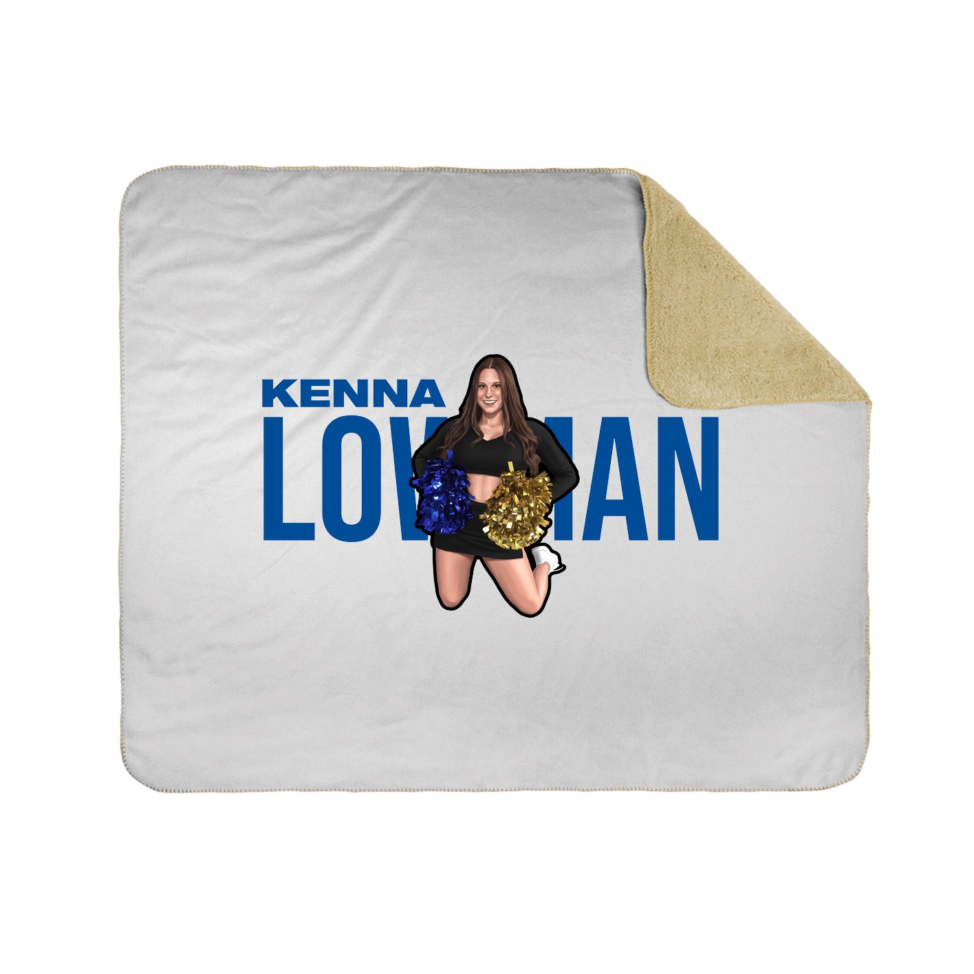 Throw Blanket — Player Name in White