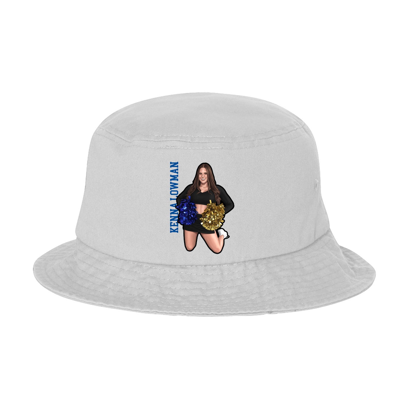 Bucket Cap — Name Vertical in White