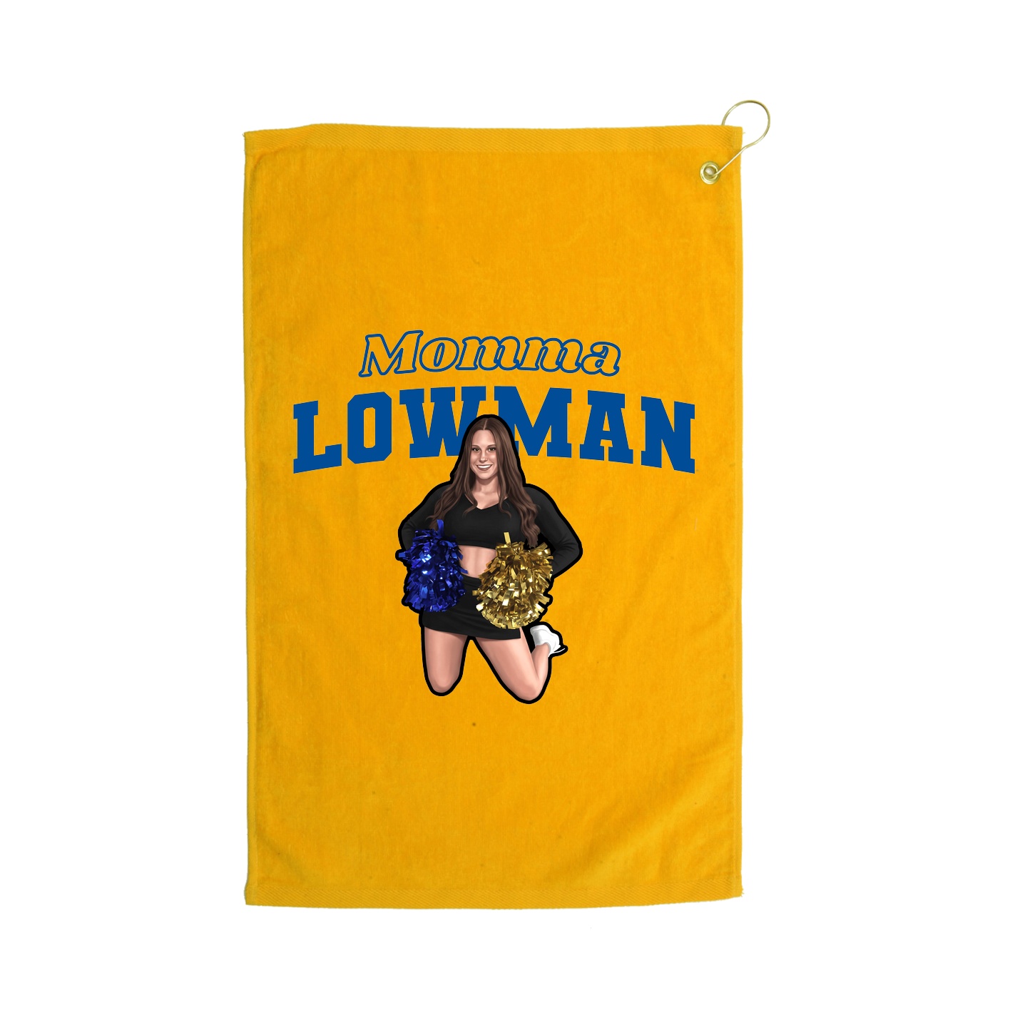 Golf Towel — Mothers Day Block in Gold