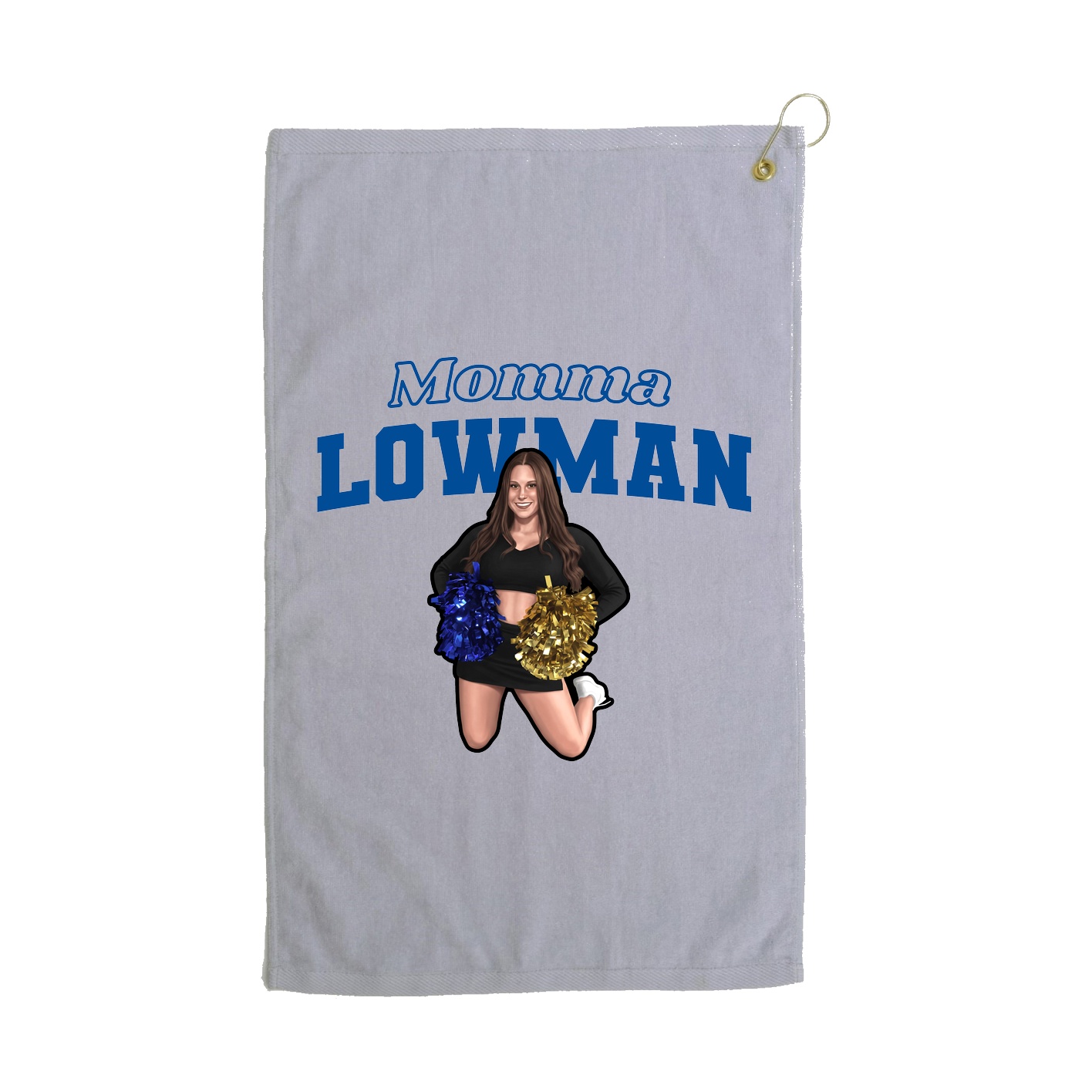 Golf Towel — Mothers Day Block in Grey