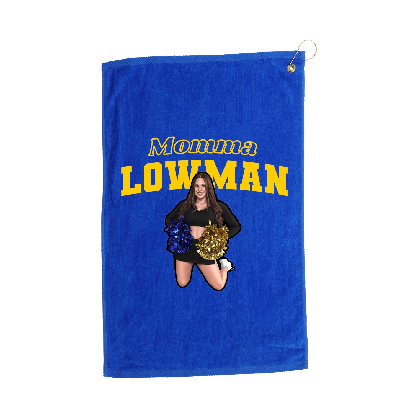 Golf Towel — Mothers Day Block in Royal