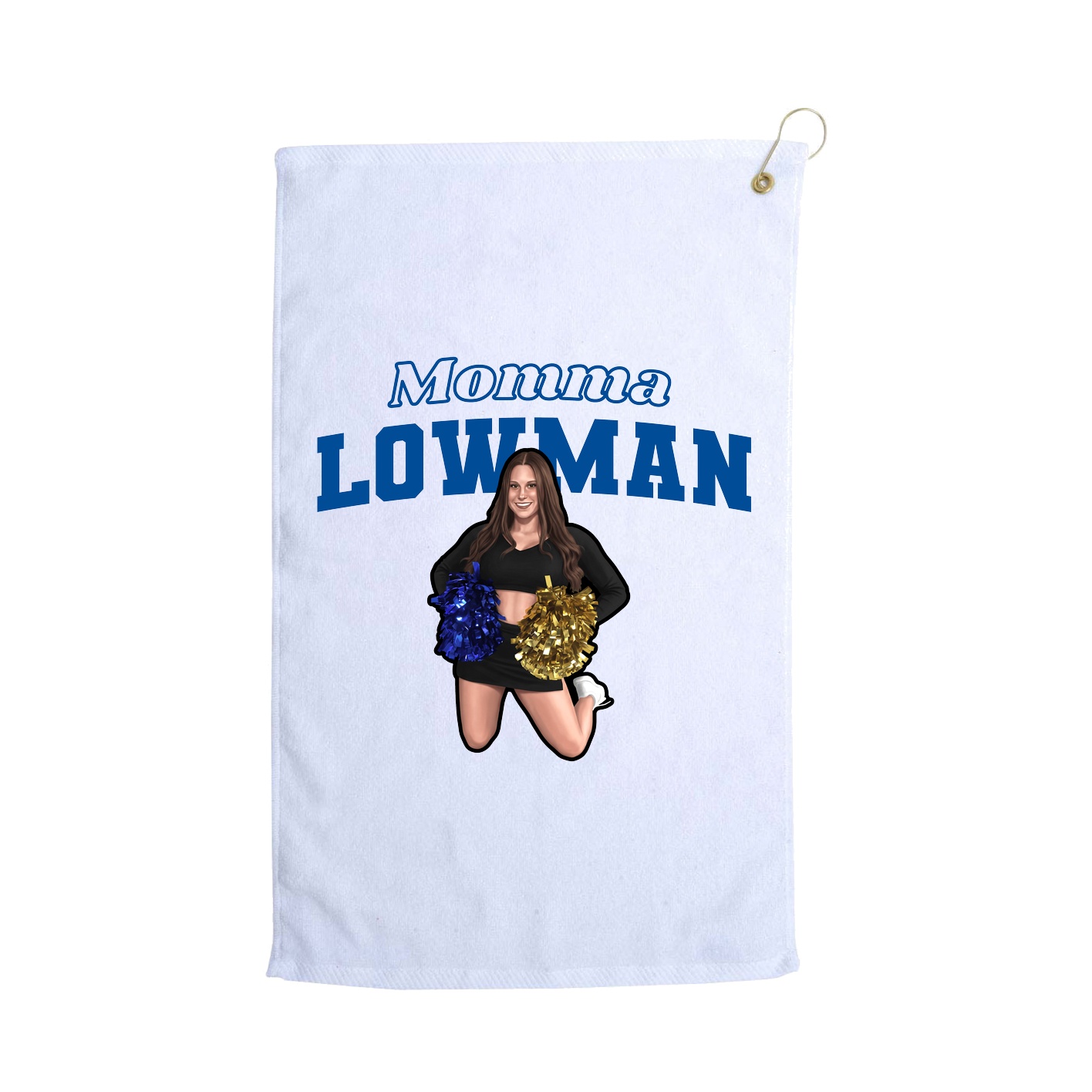 Golf Towel — Mothers Day Block in White