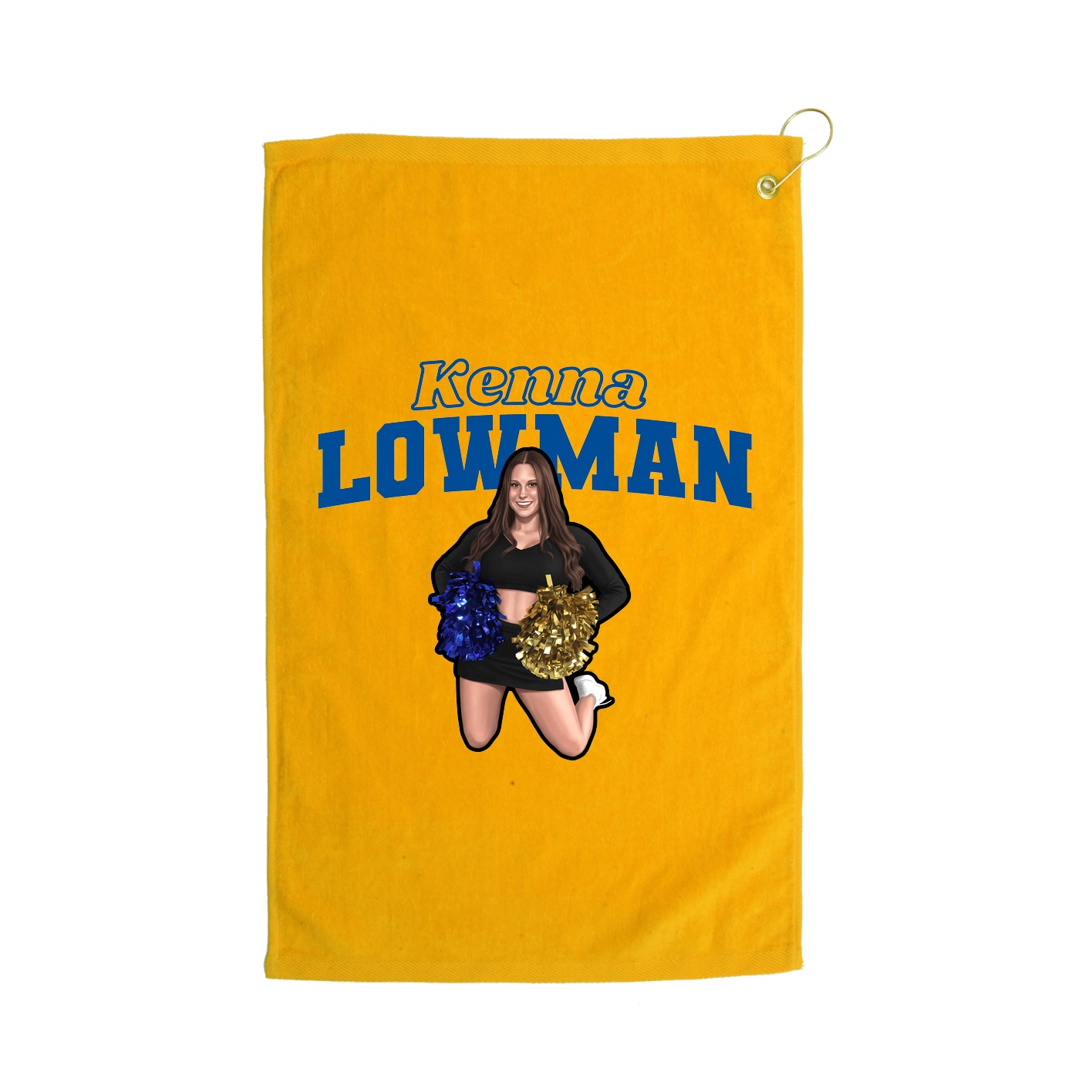 Golf Towel — Name Arch in Gold