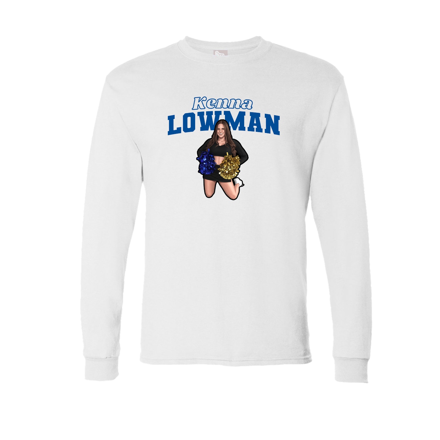 Long Sleeve Tee — Name Arch in White