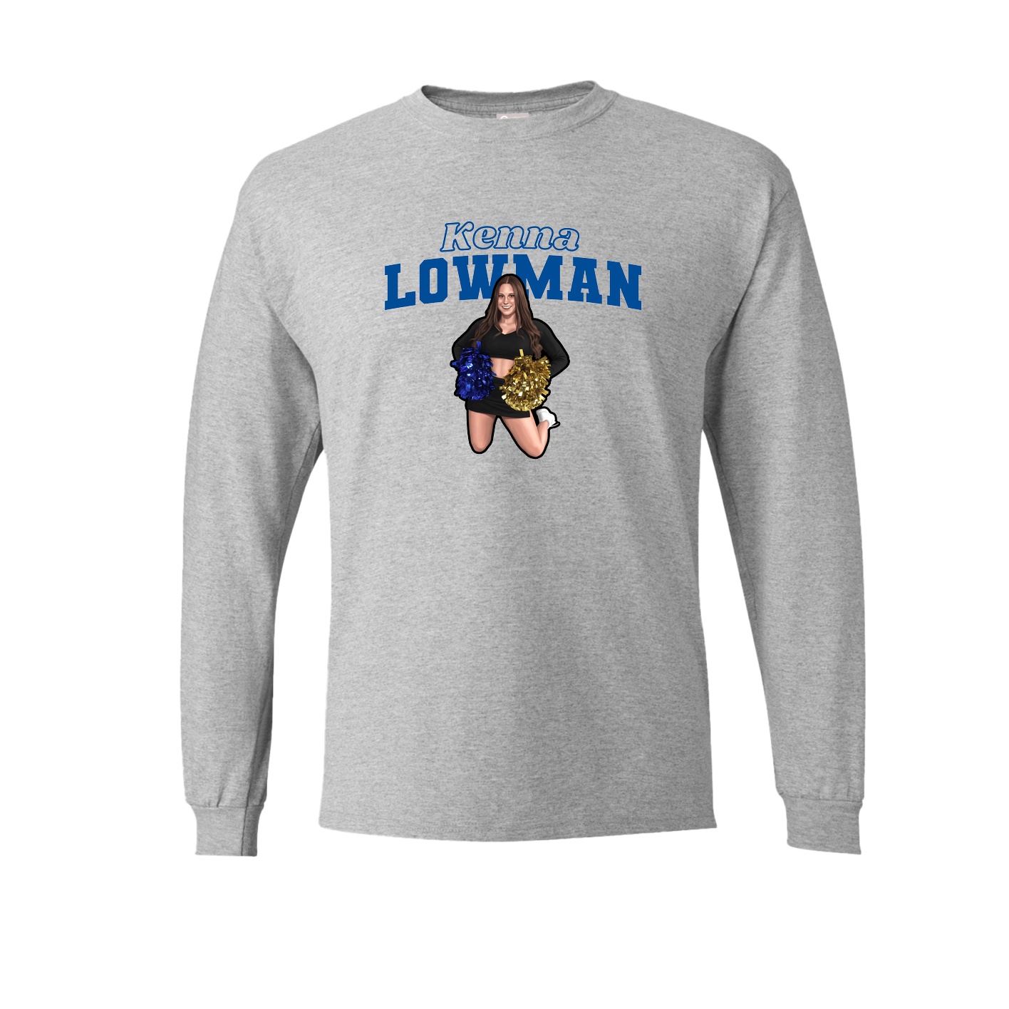 Long Sleeve Tee — Name Arch in Grey
