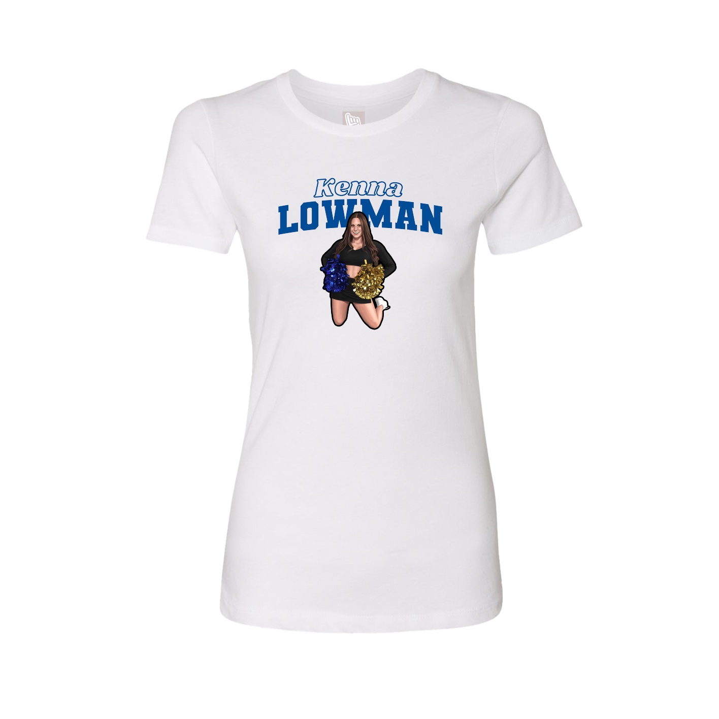 Womens Tee — Name Arch in White
