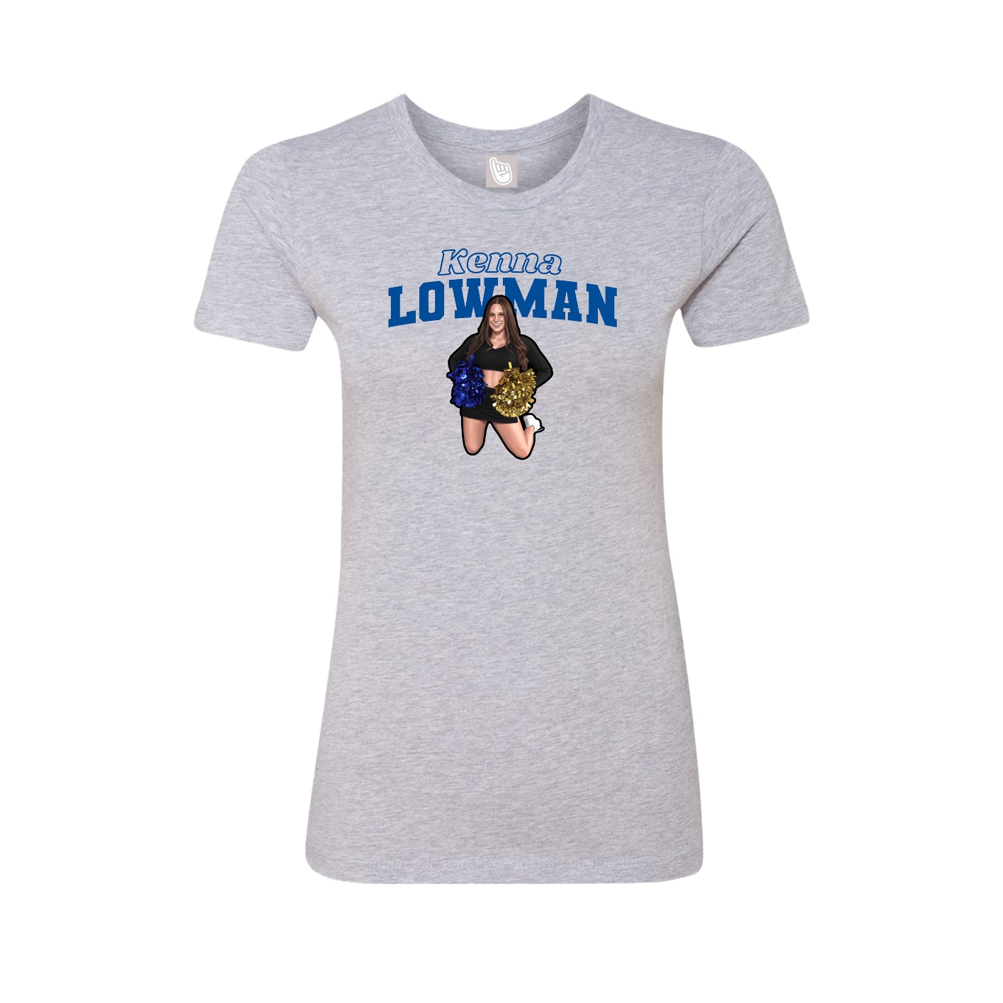 Womens Tee — Name Arch in Grey