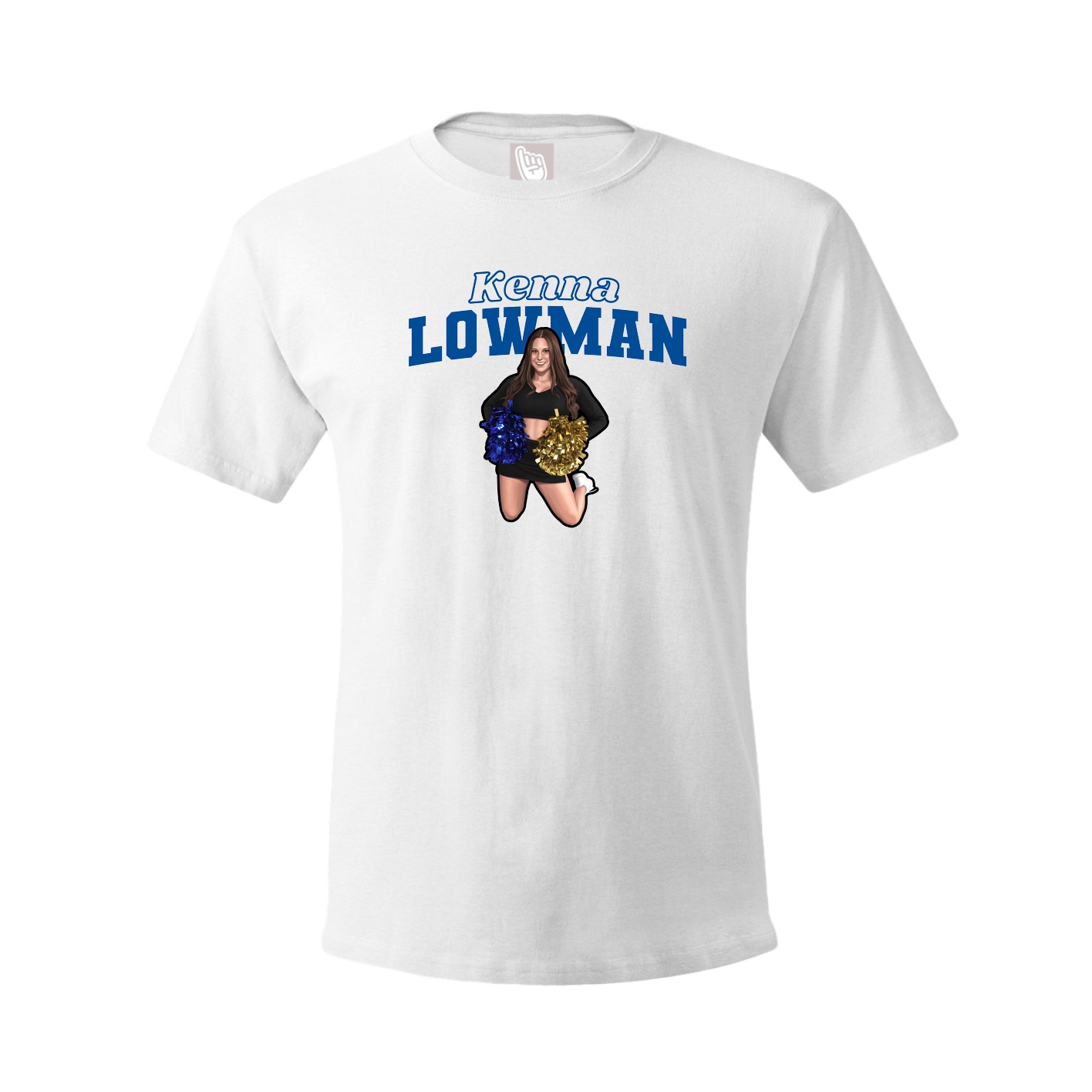 Youth Tee — Name Arch in White