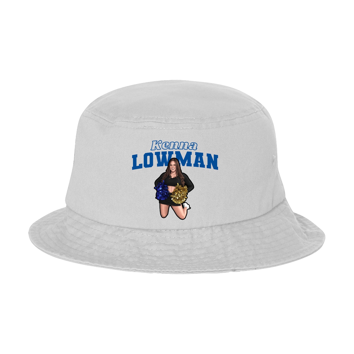 Bucket Cap — Name Arch in White